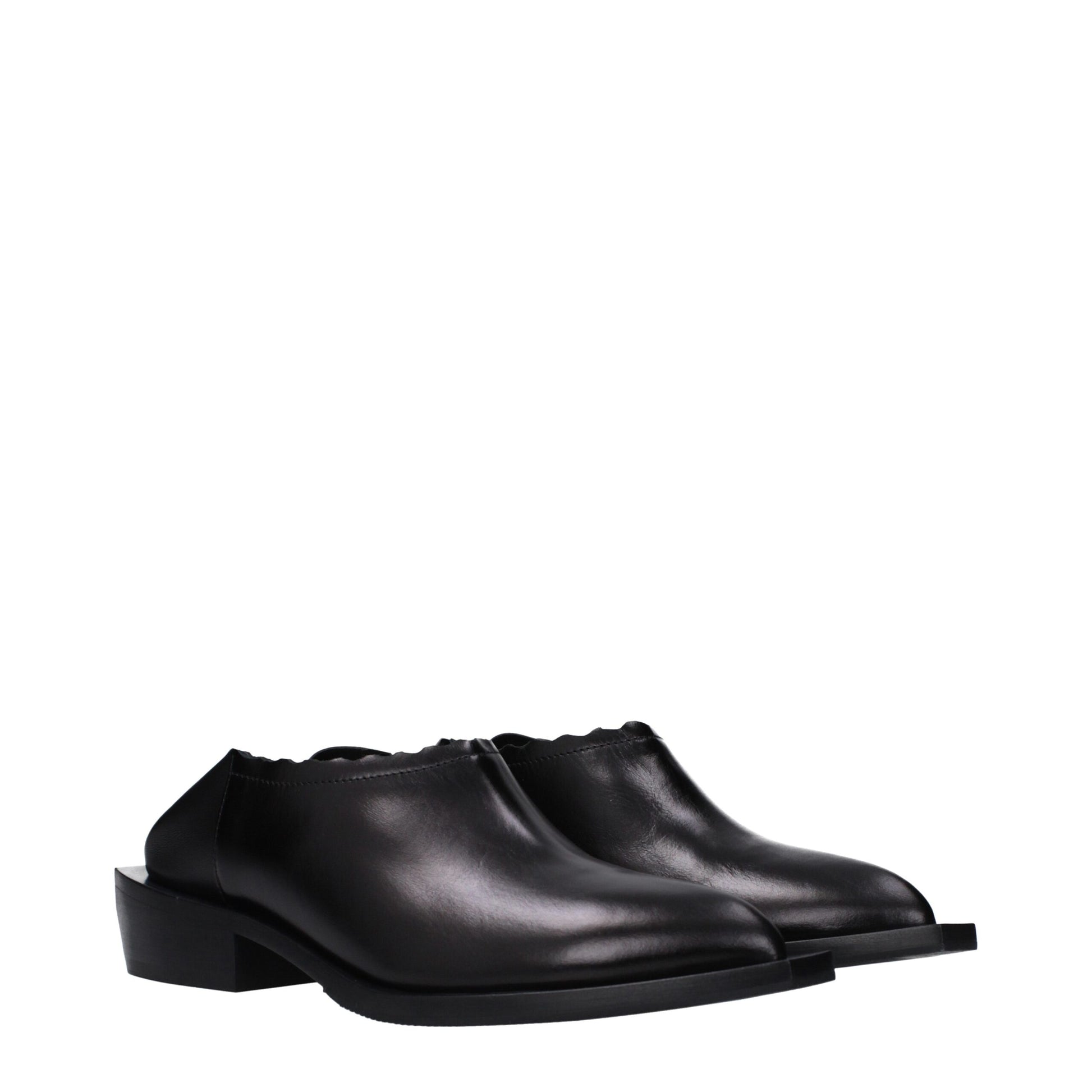 Moschino Black Leather Mules Curated Luxury Accessories by Orvyn