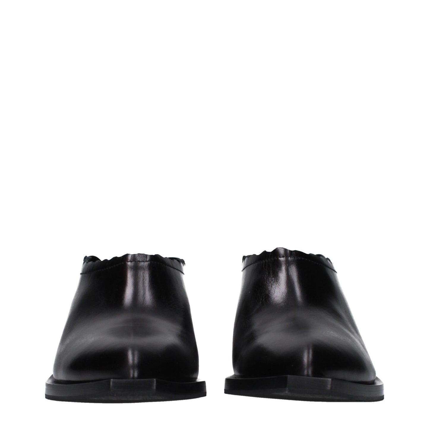 Moschino Black Leather Mules Curated Luxury Accessories by Orvyn