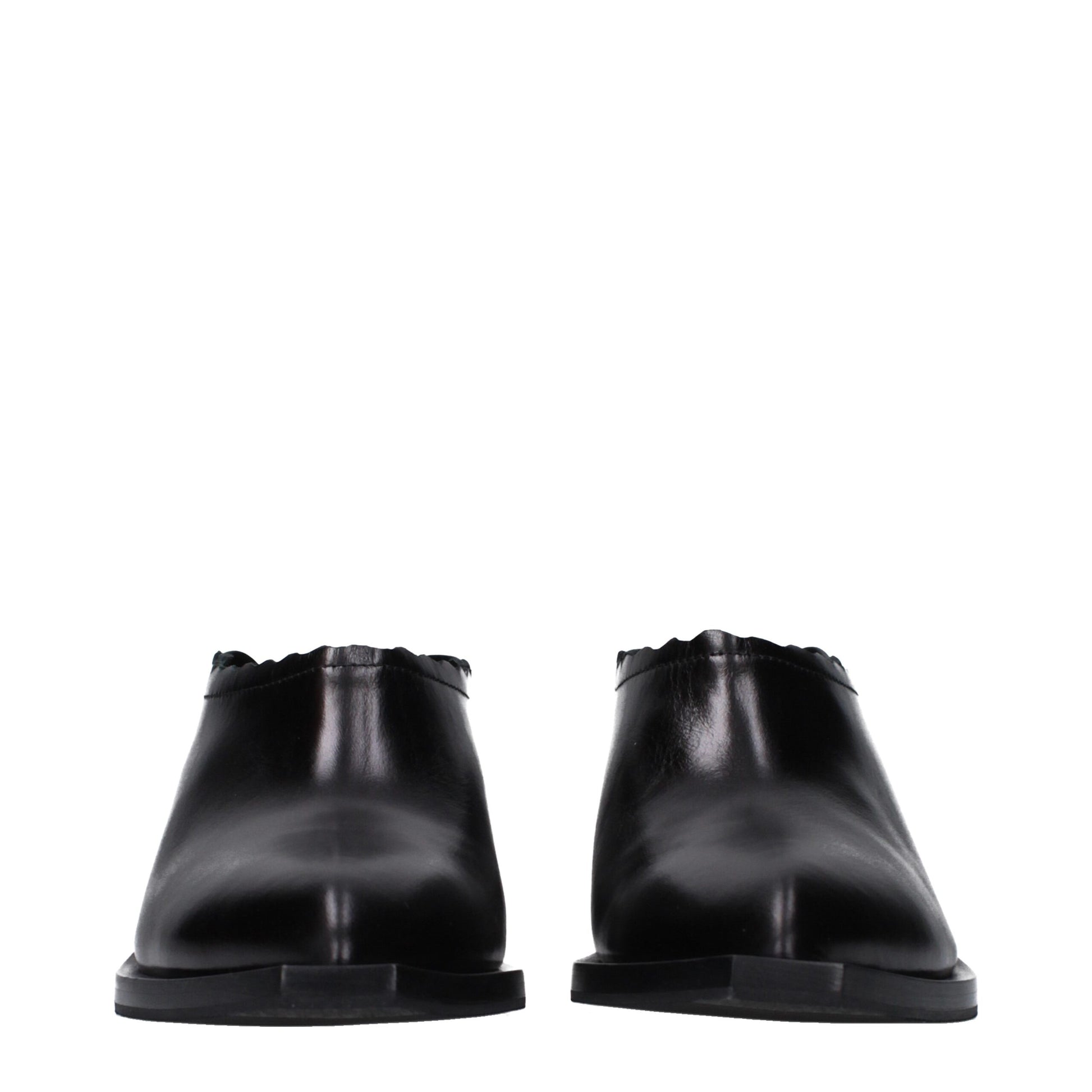 Moschino Black Leather Mules Curated Luxury Accessories by Orvyn