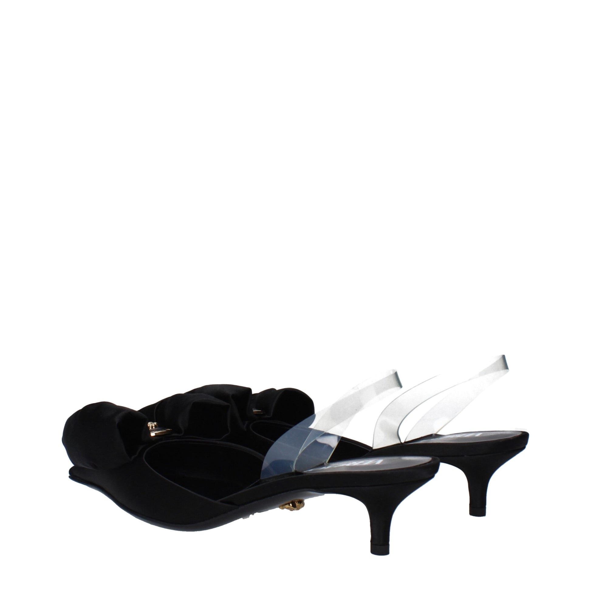Versace Black Satin Flat Sandals Curated Luxury Accessories by Orvyn