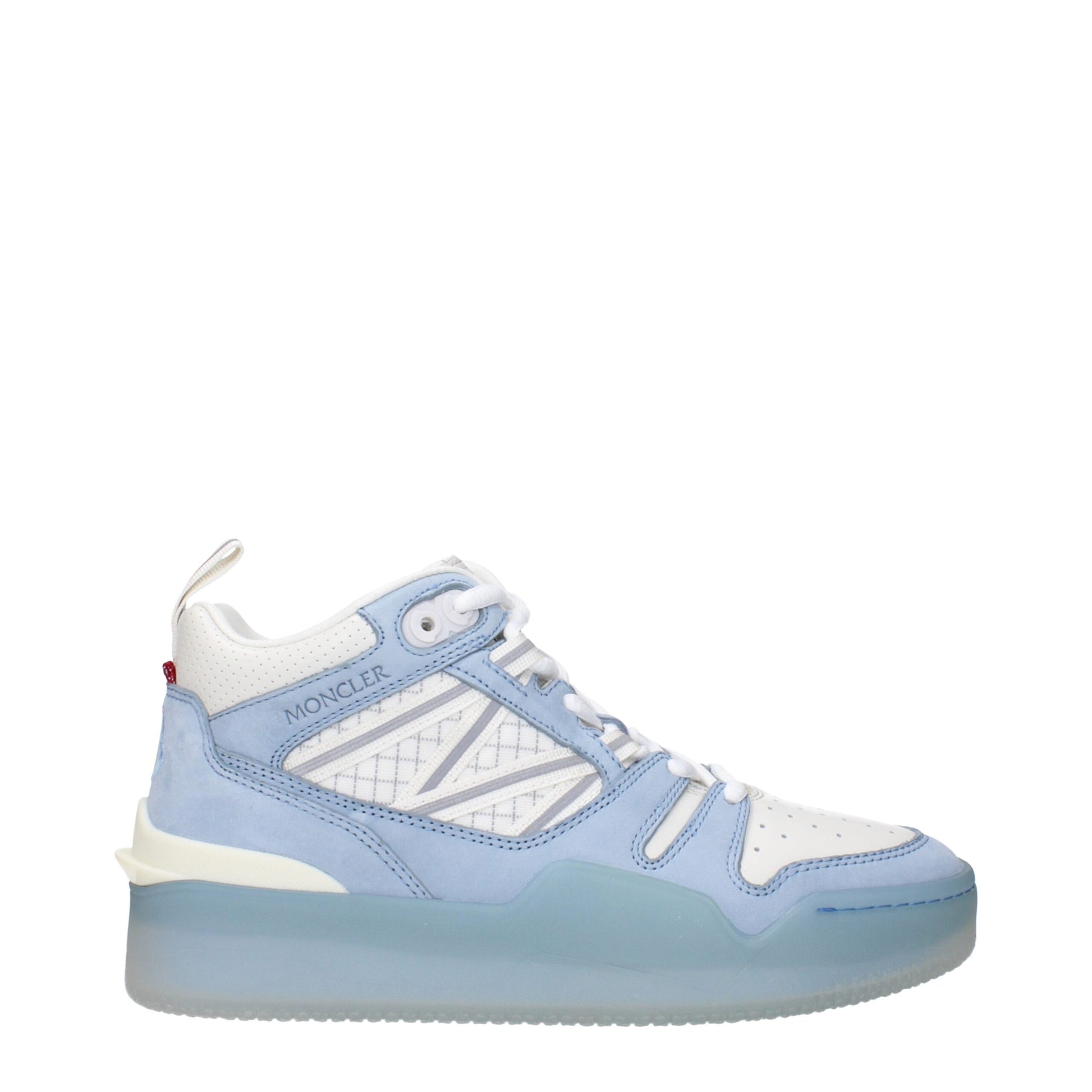 Moncler White Leather High Top Sneakers Curated Luxury Accessories by Orvyn