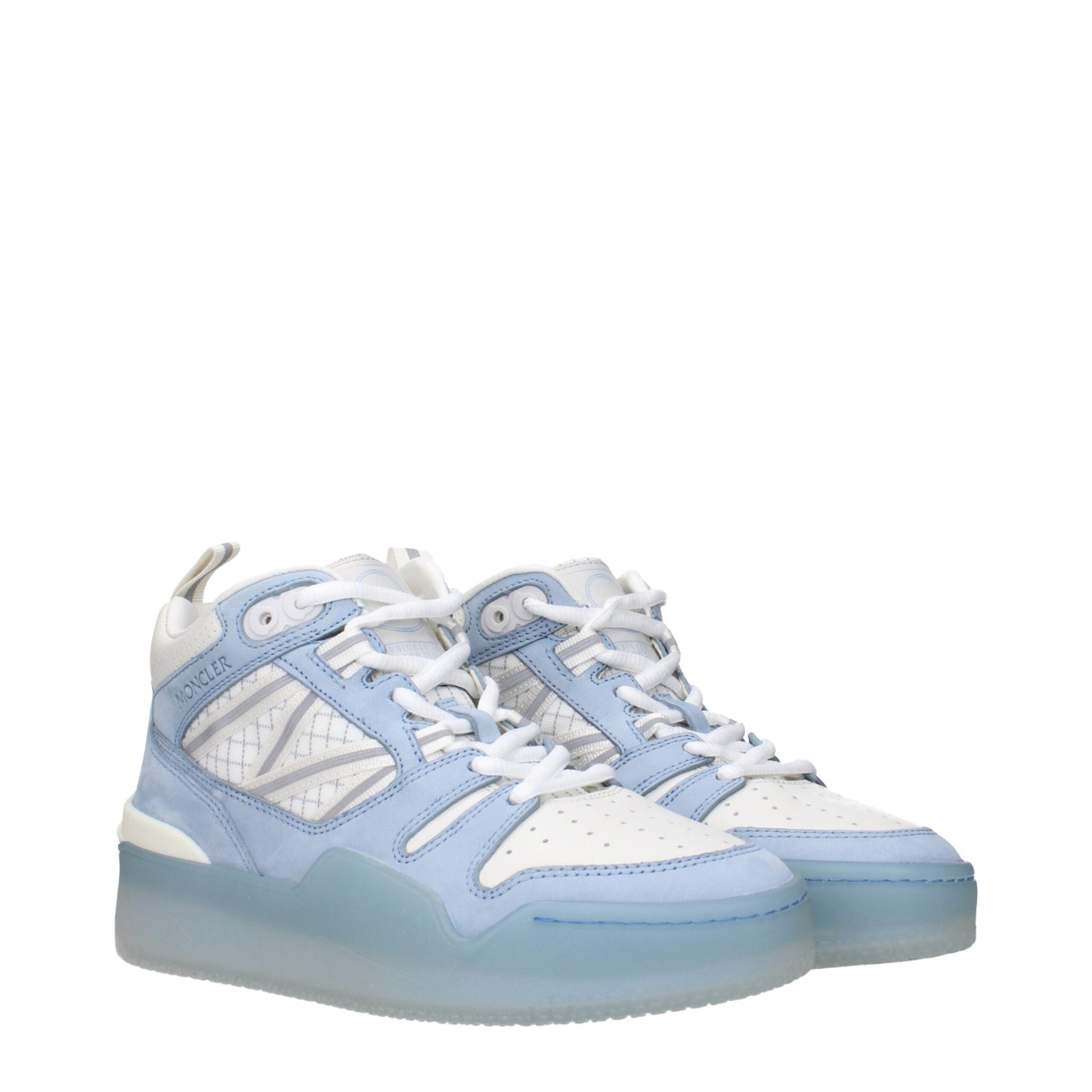 Moncler White Leather High Top Sneakers Curated Luxury Accessories by Orvyn
