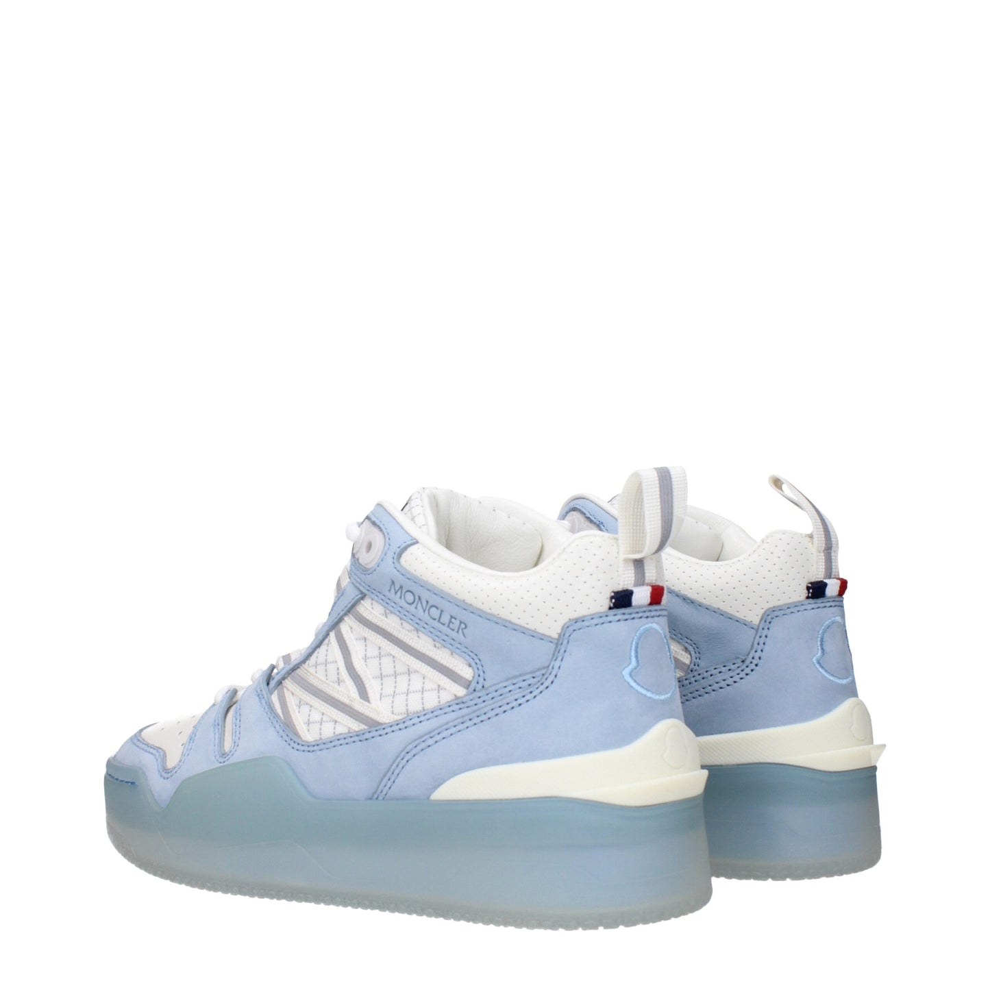 Moncler White Leather High Top Sneakers Curated Luxury Accessories by Orvyn