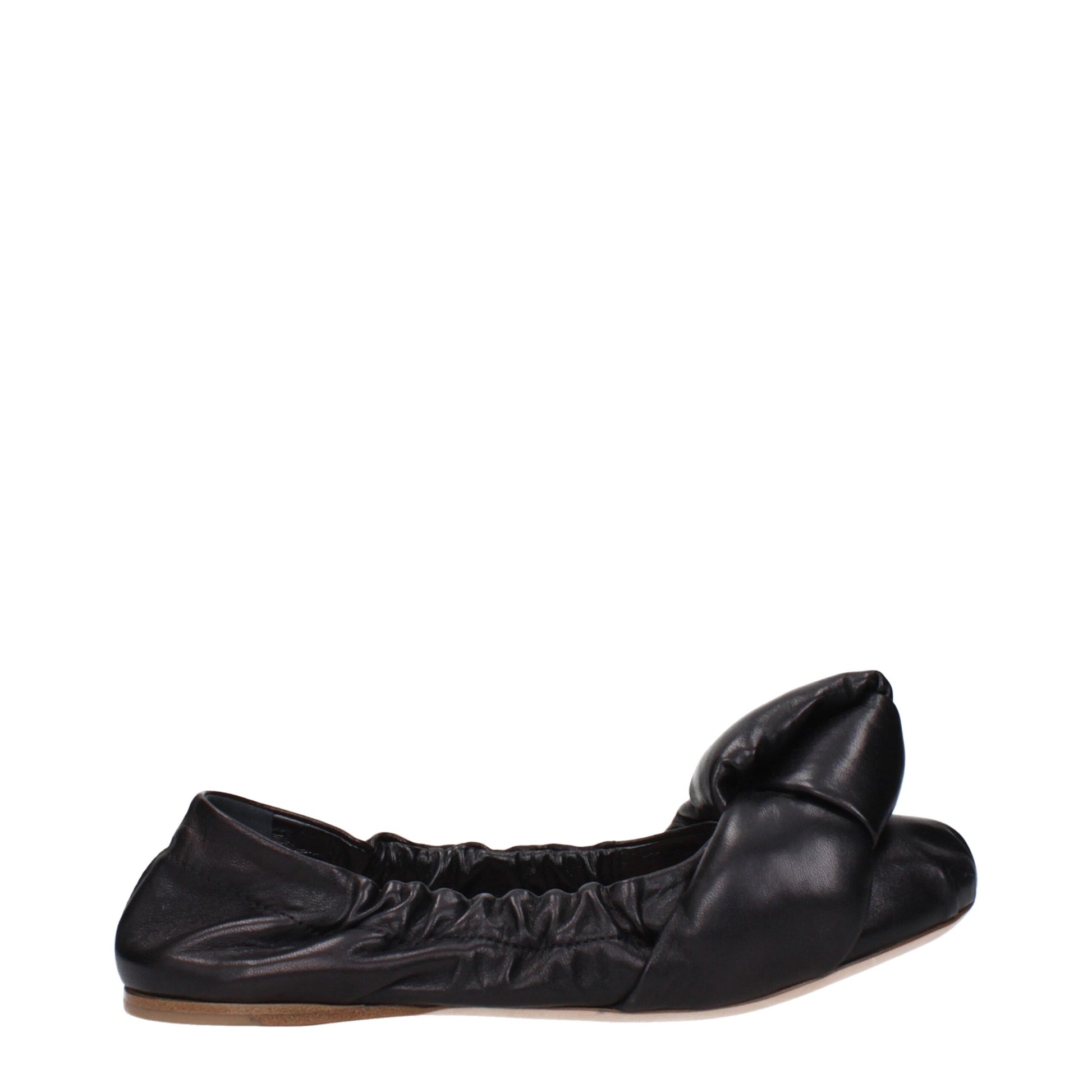 Miu Miu Black Leather Ballet Flats Curated Luxury Accessories by Orvyn