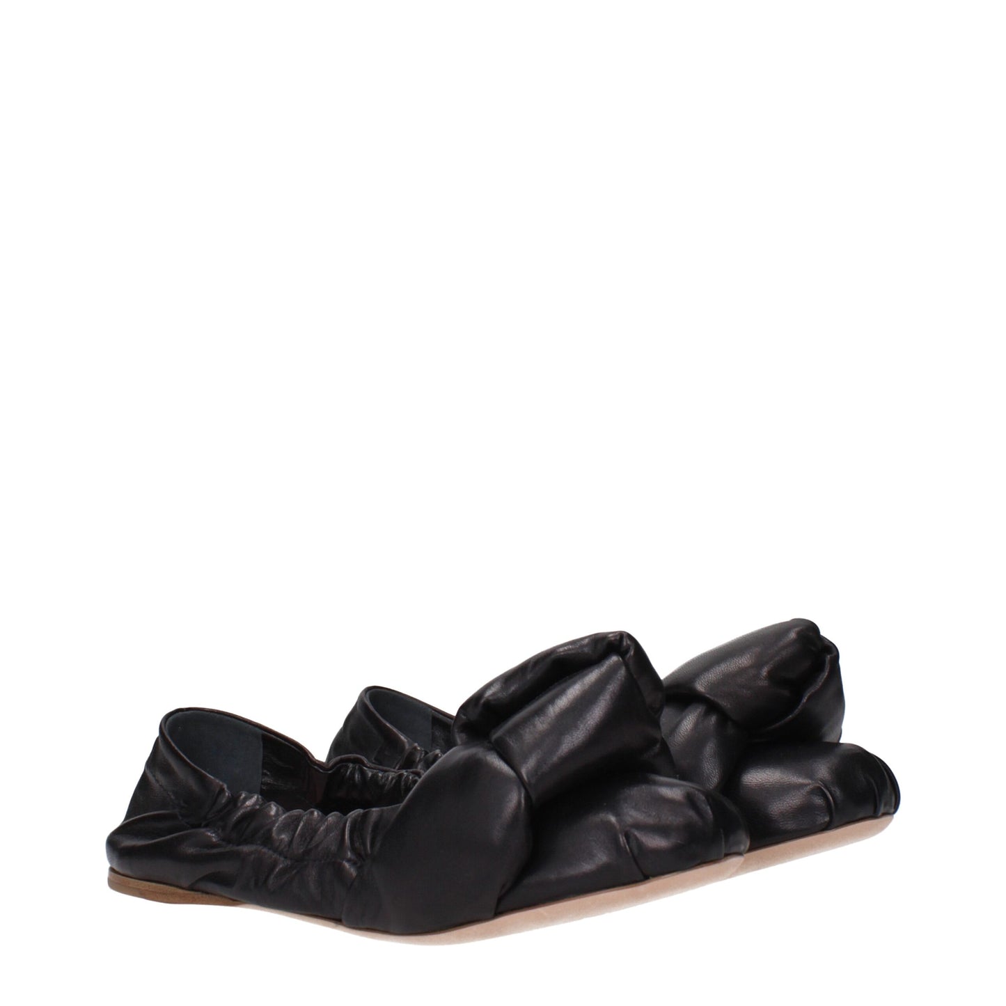 Miu Miu Black Leather Ballet Flats Curated Luxury Accessories by Orvyn