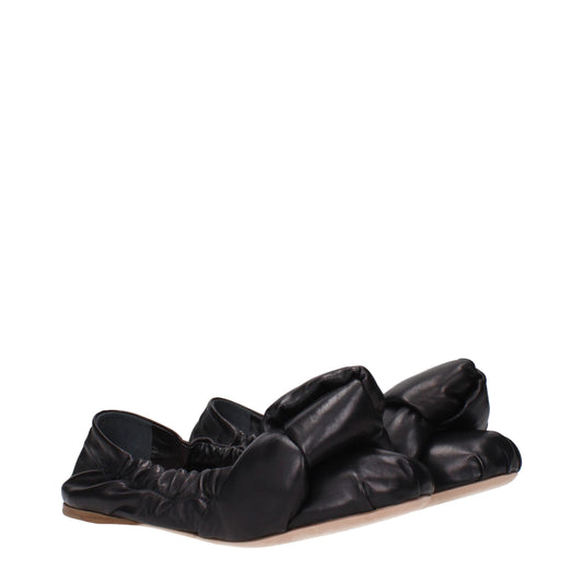 Miu Miu Black Leather Ballet Flats Curated Luxury Accessories by Orvyn