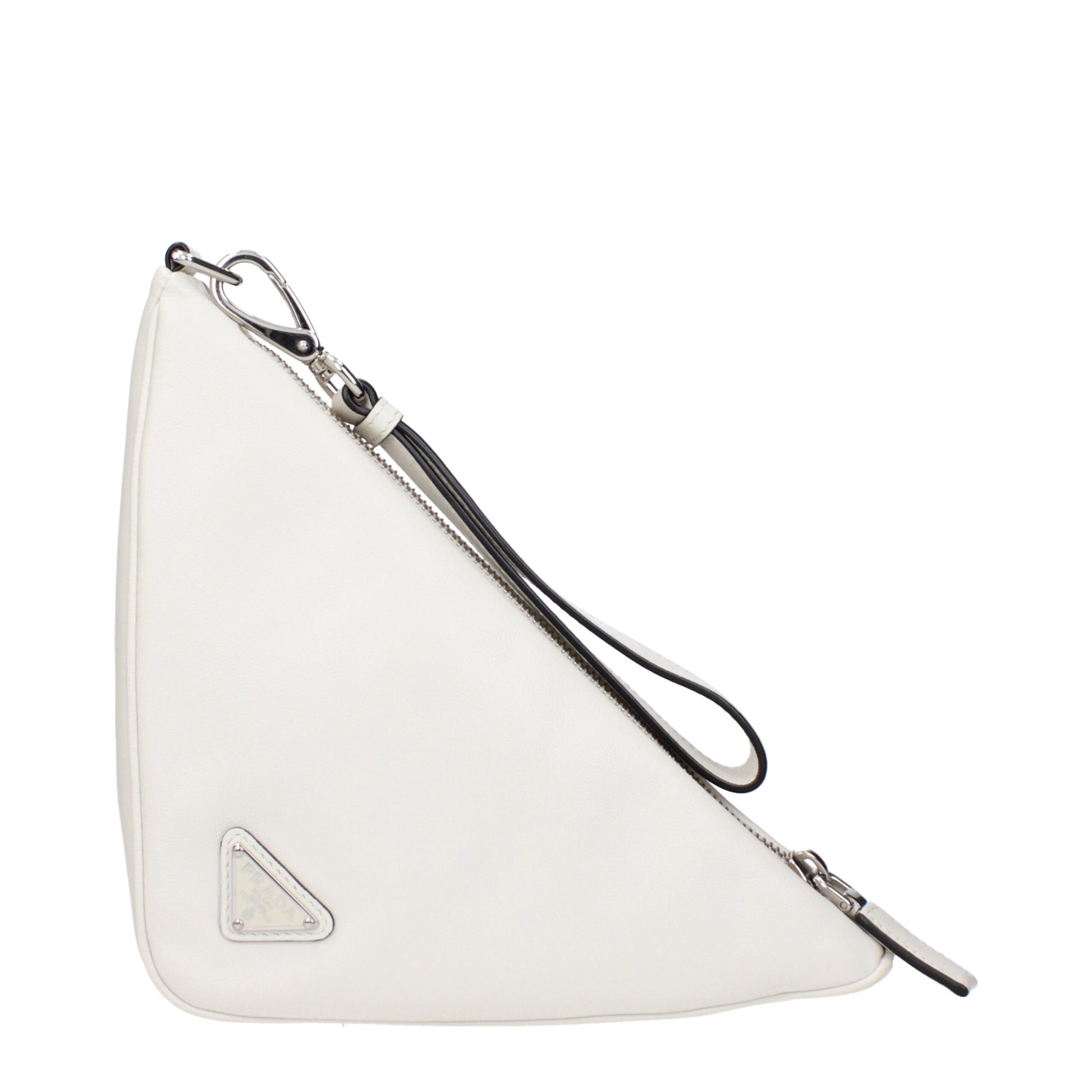 Prada White Leather Clutch Bag Curated Luxury Accessories by Orvyn