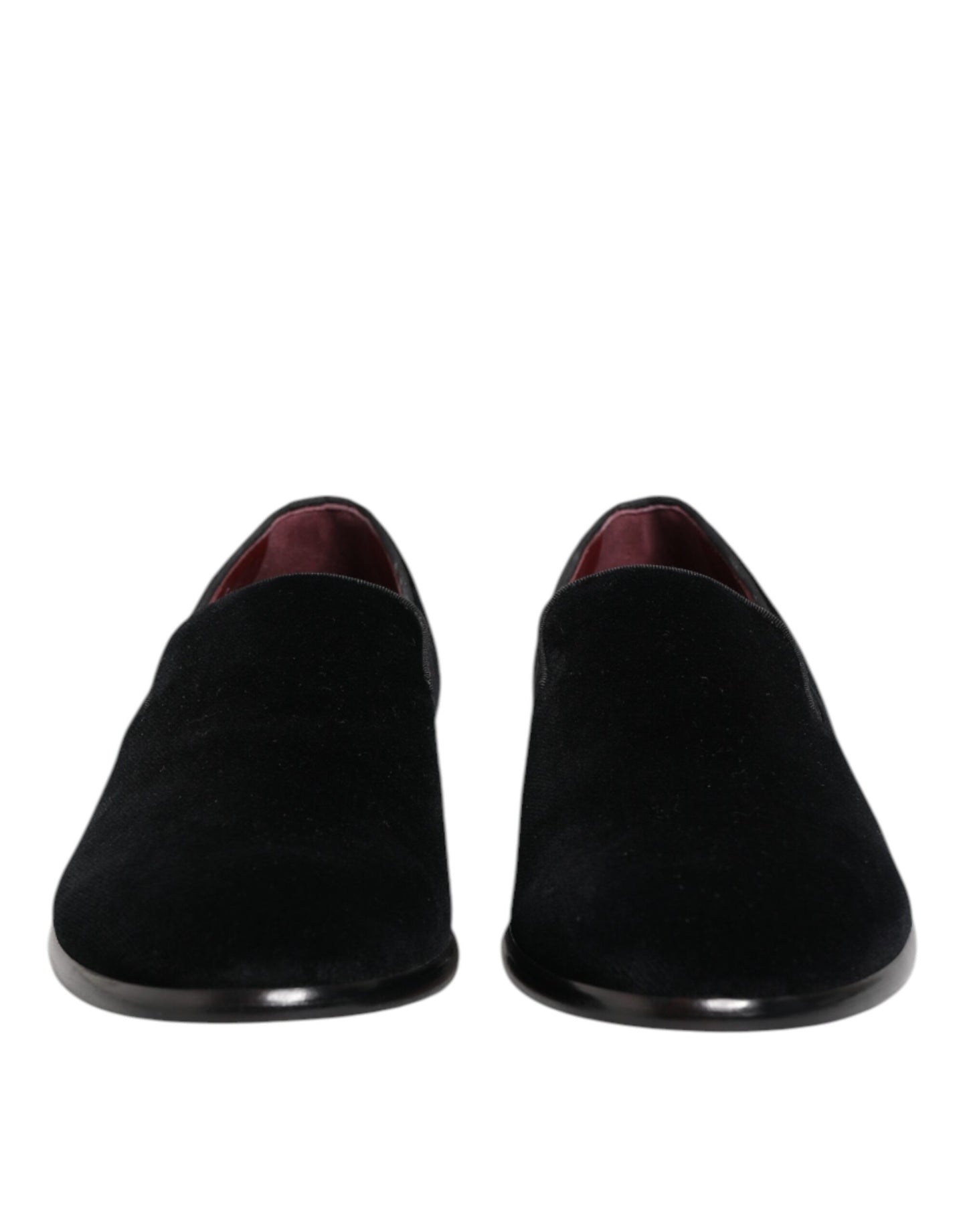 Dolce & Gabbana Black Velvet Loafers Formal Men Dress Shoes Curated Luxury Accessories by Orvyn