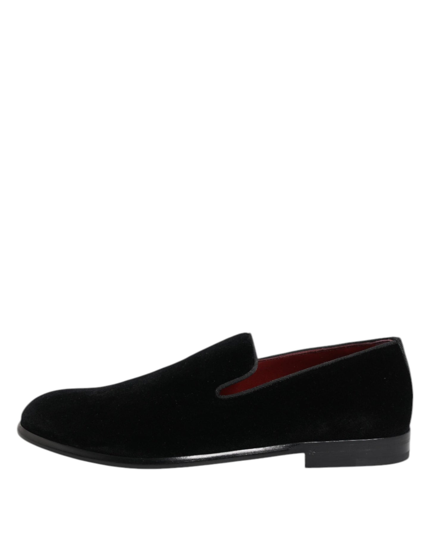 Dolce & Gabbana Black Velvet Loafers Formal Men Dress Shoes Curated Luxury Accessories by Orvyn