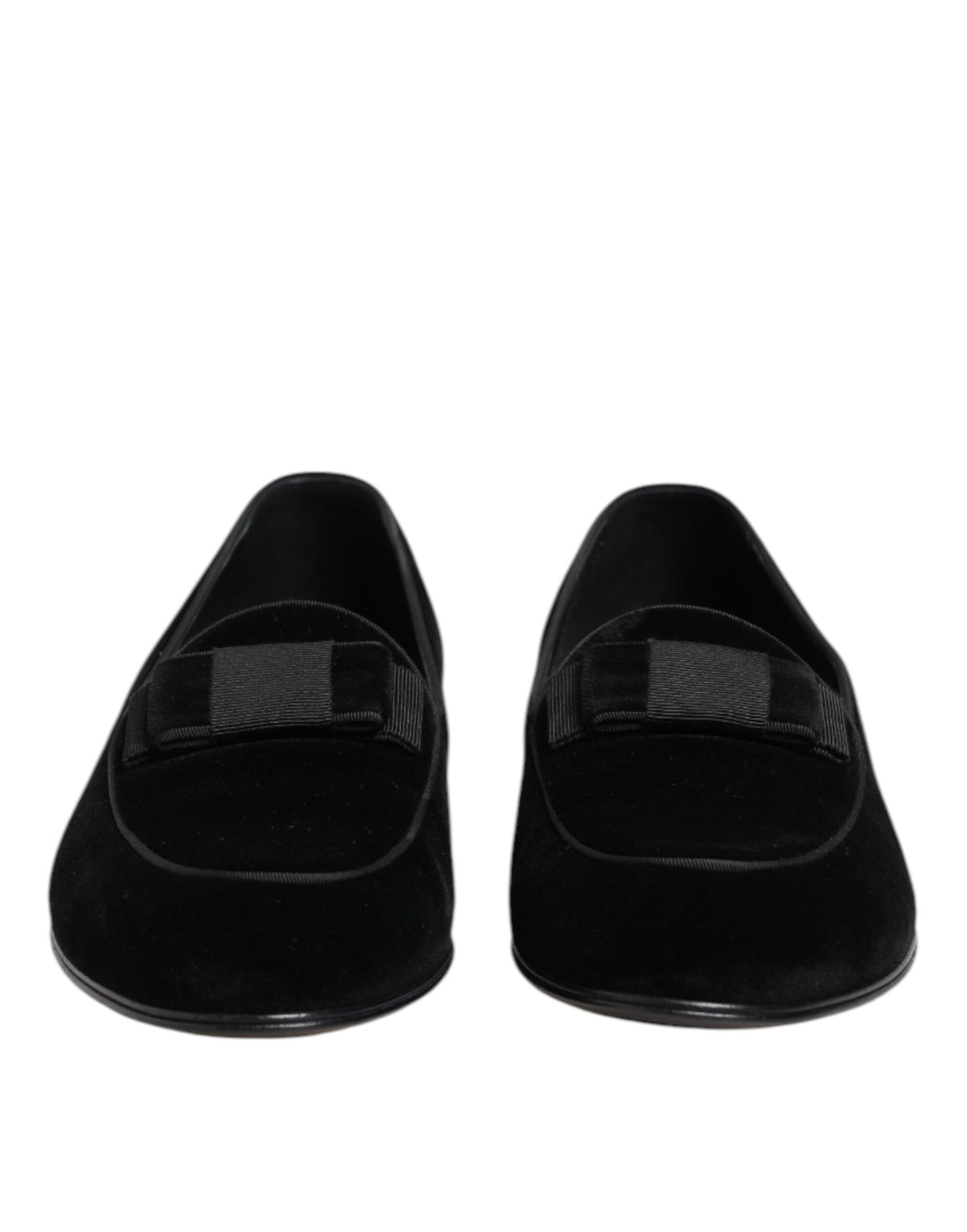 Dolce & Gabbana Black Velvet Loafers Formal Men Dress Shoes Curated Luxury Accessories by Orvyn