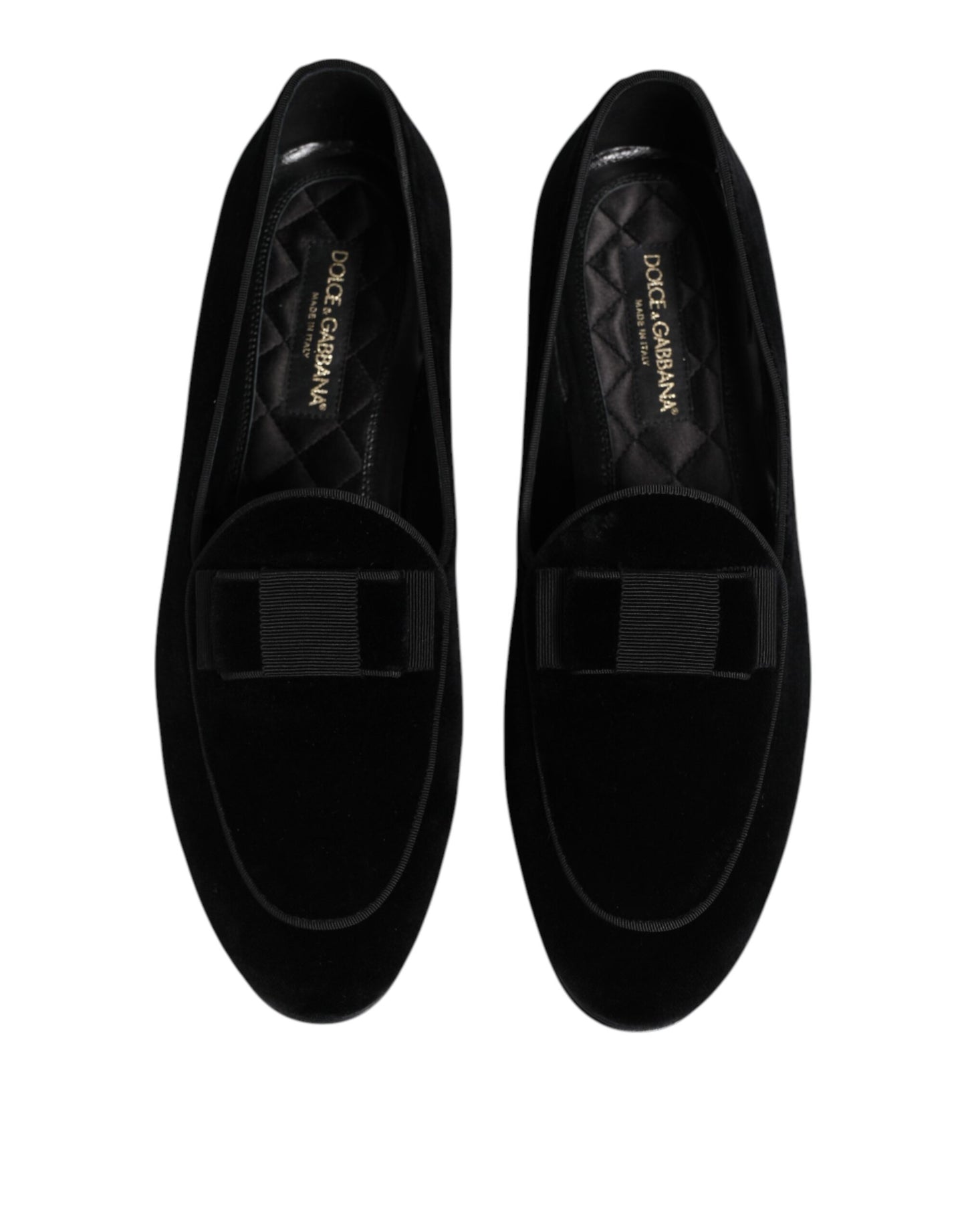 Dolce & Gabbana Black Velvet Loafers Formal Men Dress Shoes Curated Luxury Accessories by Orvyn