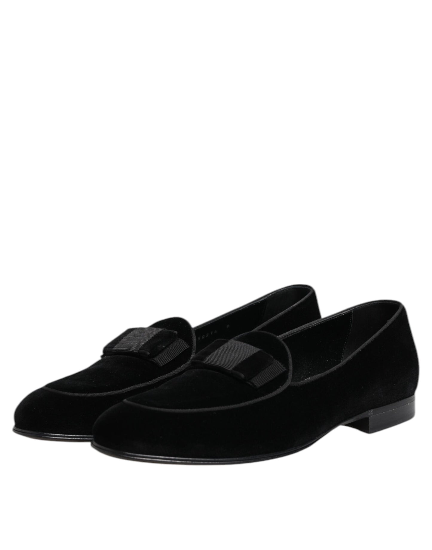 Dolce & Gabbana Black Velvet Loafers Formal Men Dress Shoes Curated Luxury Accessories by Orvyn