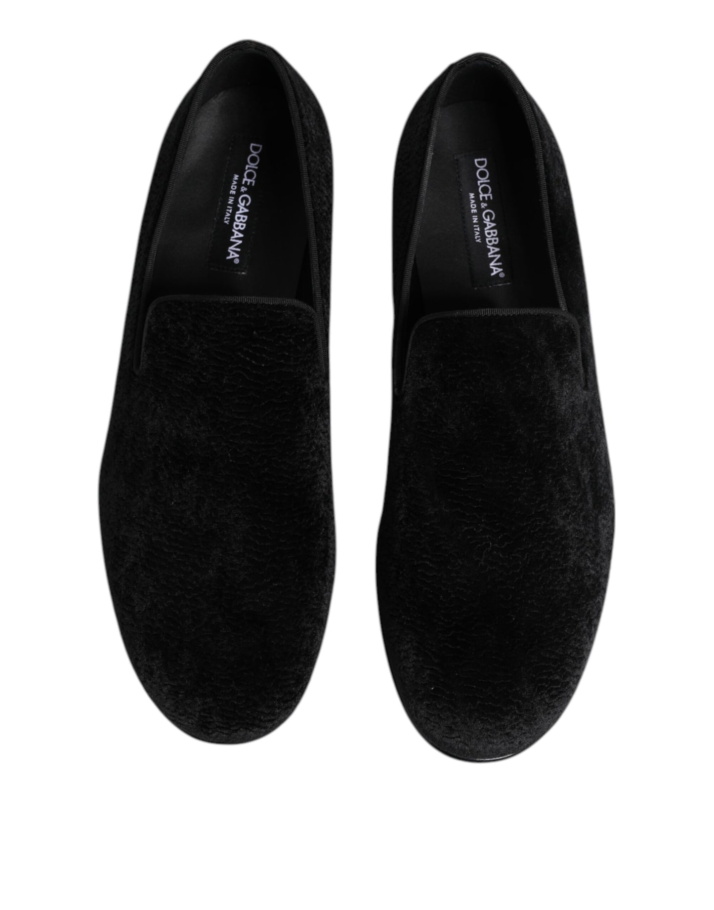 Dolce & Gabbana Black Jacquard Loafers Formal Men Dress Shoes Curated Luxury Accessories by Orvyn