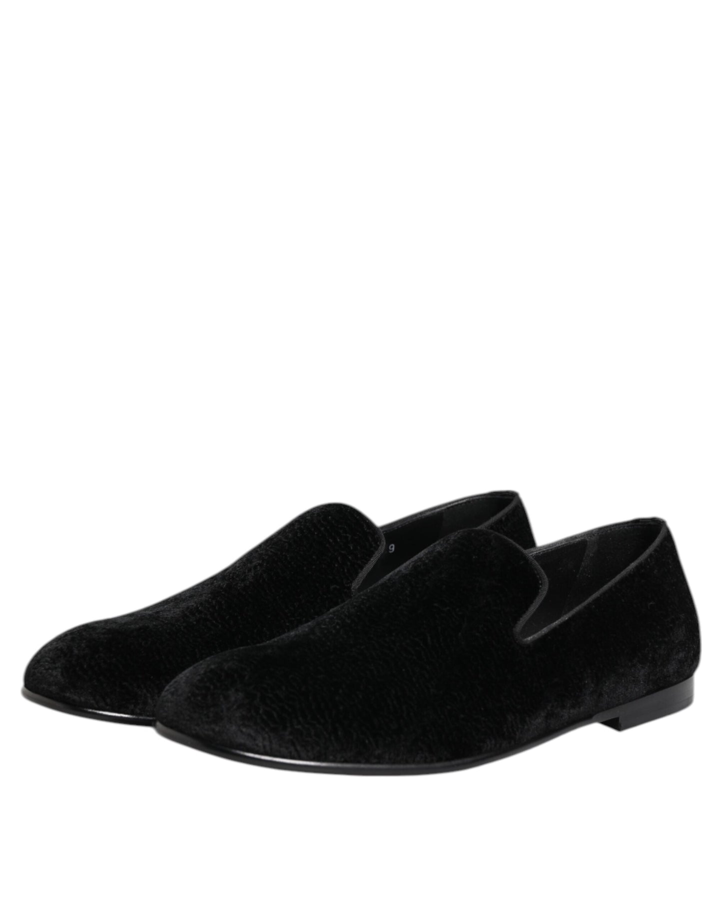Dolce & Gabbana Black Jacquard Loafers Formal Men Dress Shoes Curated Luxury Accessories by Orvyn