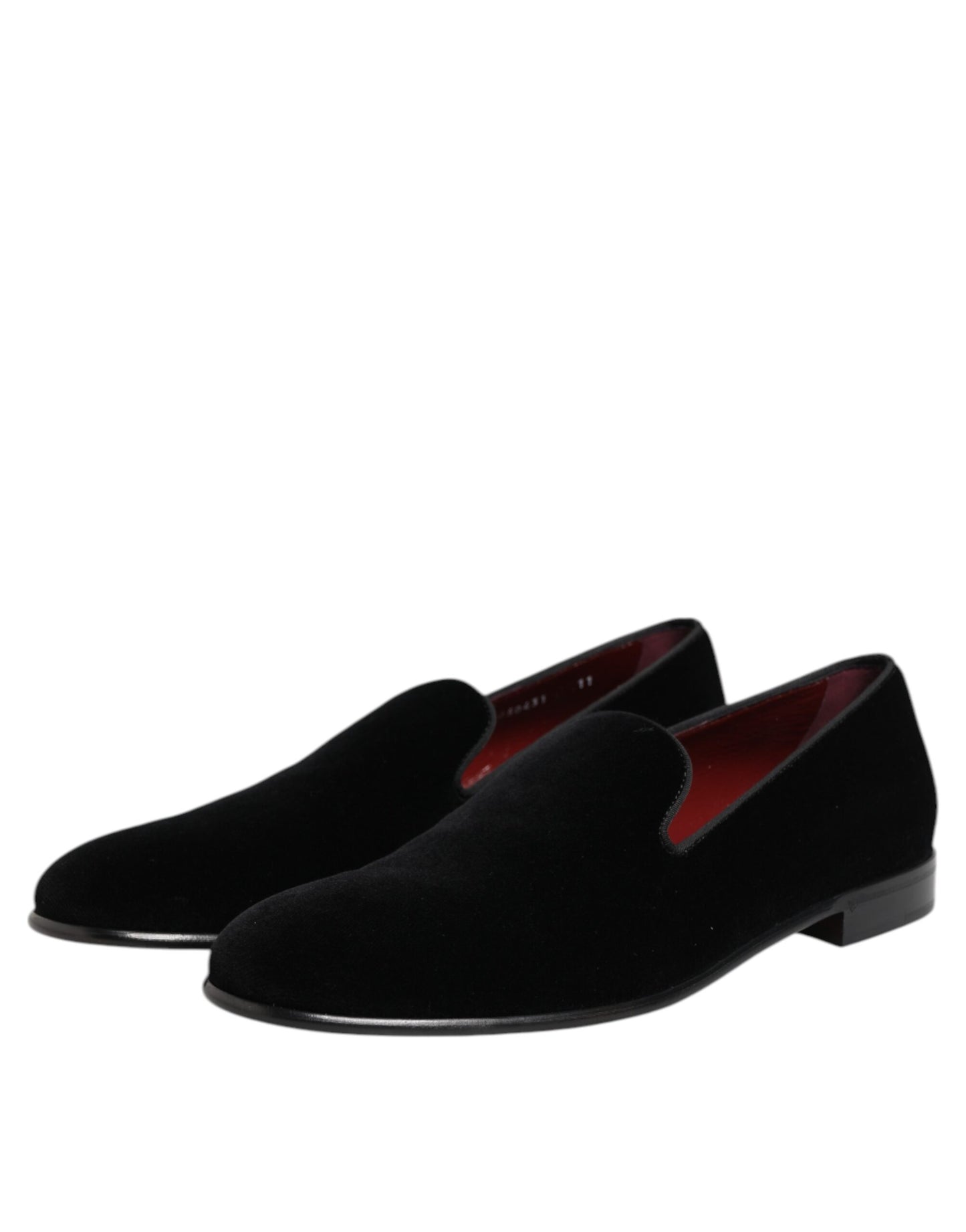 Dolce & Gabbana Black Velvet Slip On Loafers Men Formal Shoes Curated Luxury Accessories by Orvyn