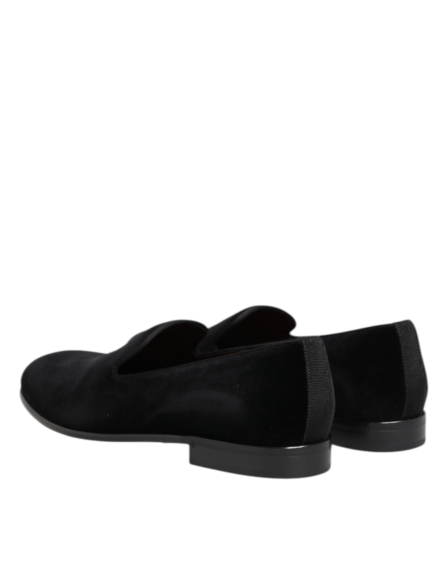 Dolce & Gabbana Black Velvet Slip On Loafers Men Formal Shoes Curated Luxury Accessories by Orvyn