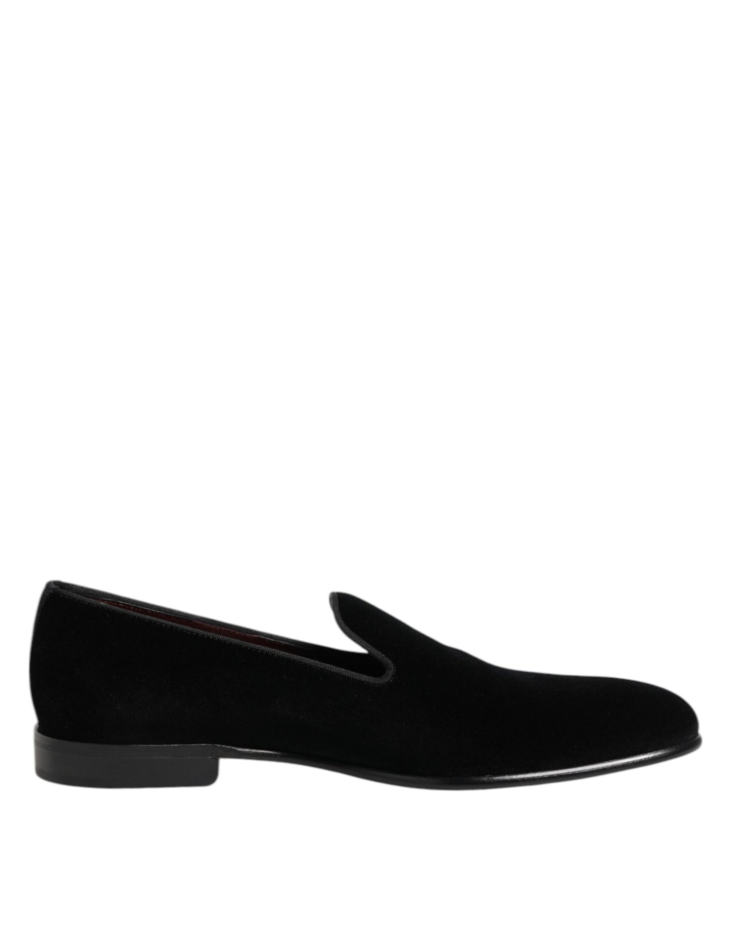 Dolce & Gabbana Black Velvet Slip On Loafers Men Formal Shoes Curated Luxury Accessories by Orvyn
