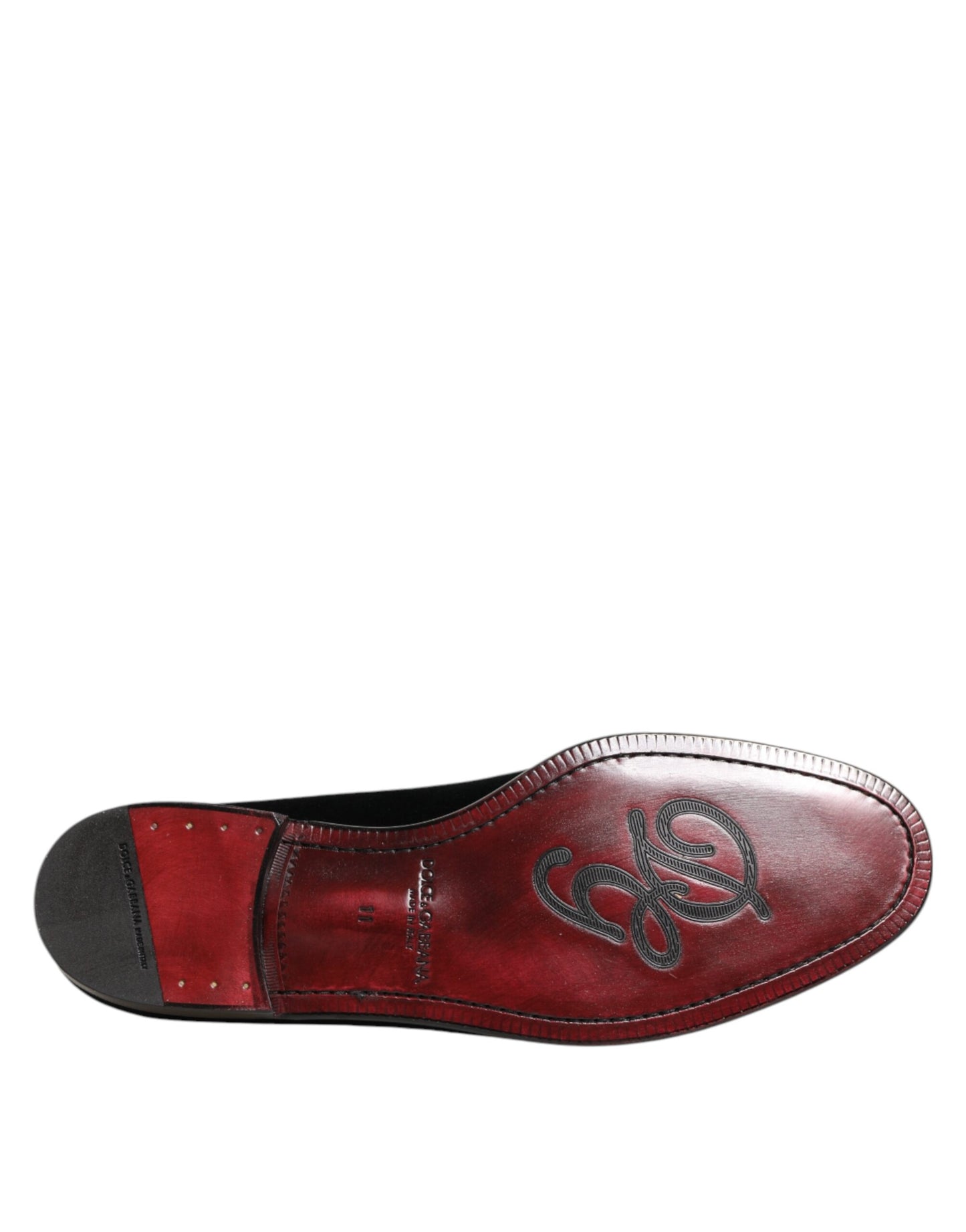 Dolce & Gabbana Black Velvet Slip On Loafers Men Formal Shoes Curated Luxury Accessories by Orvyn