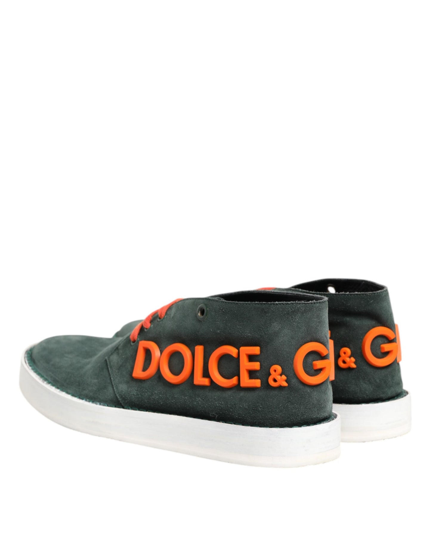 Dolce & Gabbana Green Derby Logo Casual Men Sneakers Shoes Curated Luxury Accessories by Orvyn