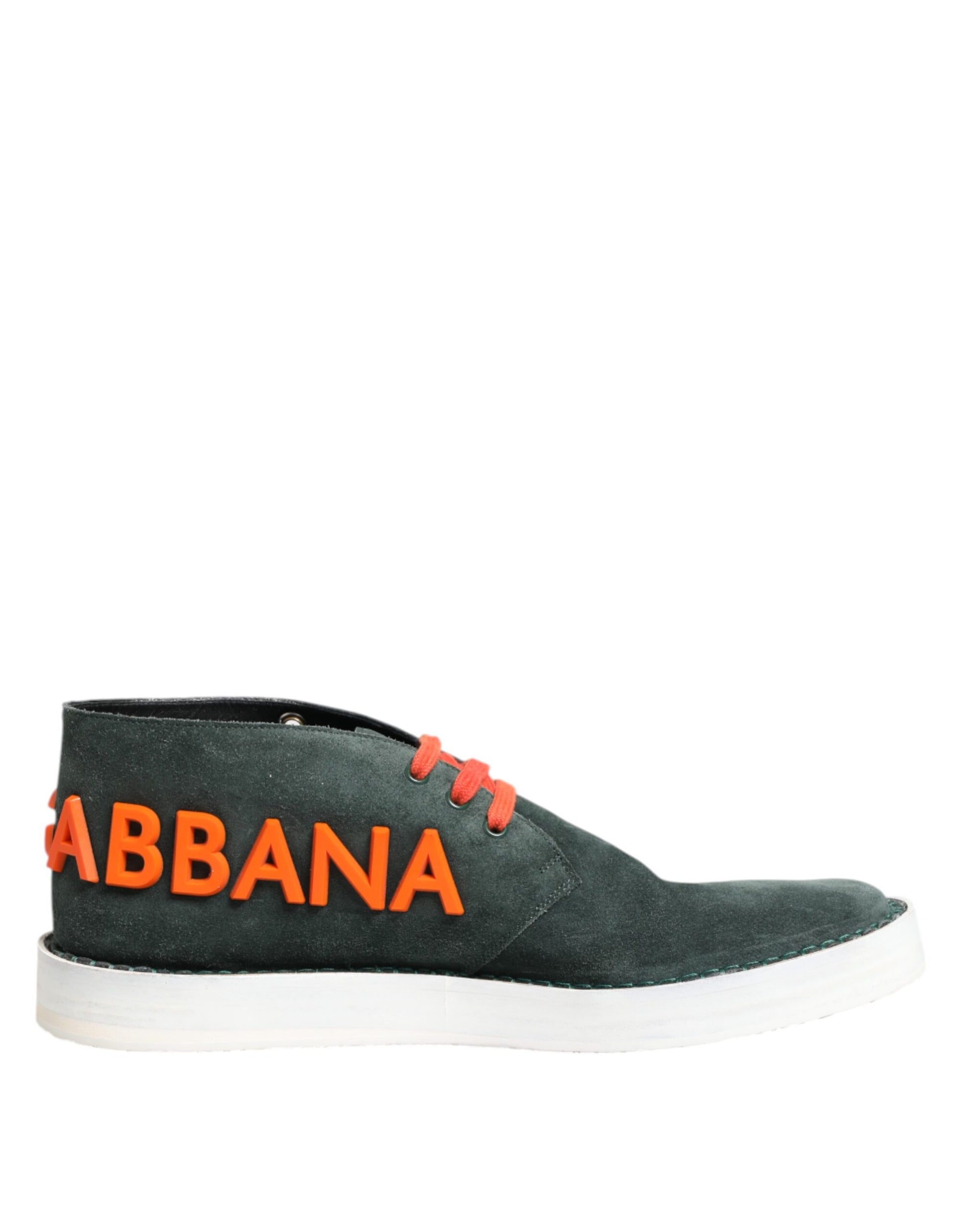Dolce & Gabbana Green Derby Logo Casual Men Sneakers Shoes Curated Luxury Accessories by Orvyn