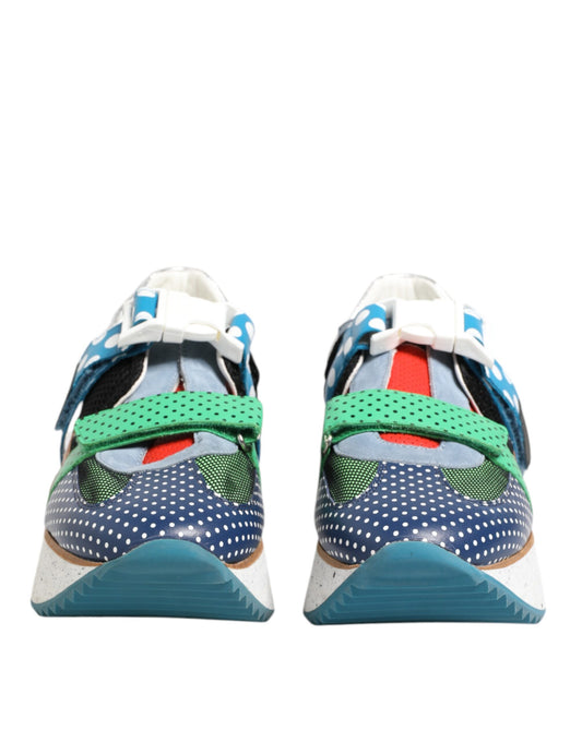 Dolce & Gabbana Multicolor Leather Low Top Sneakers Shoes Curated Luxury Accessories by Orvyn