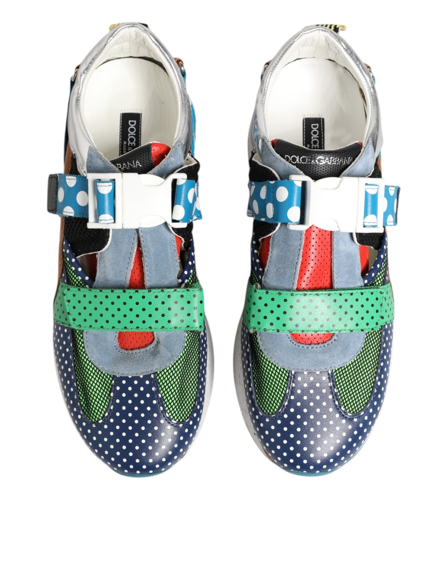Dolce & Gabbana Multicolor Leather Low Top Sneakers Shoes Curated Luxury Accessories by Orvyn
