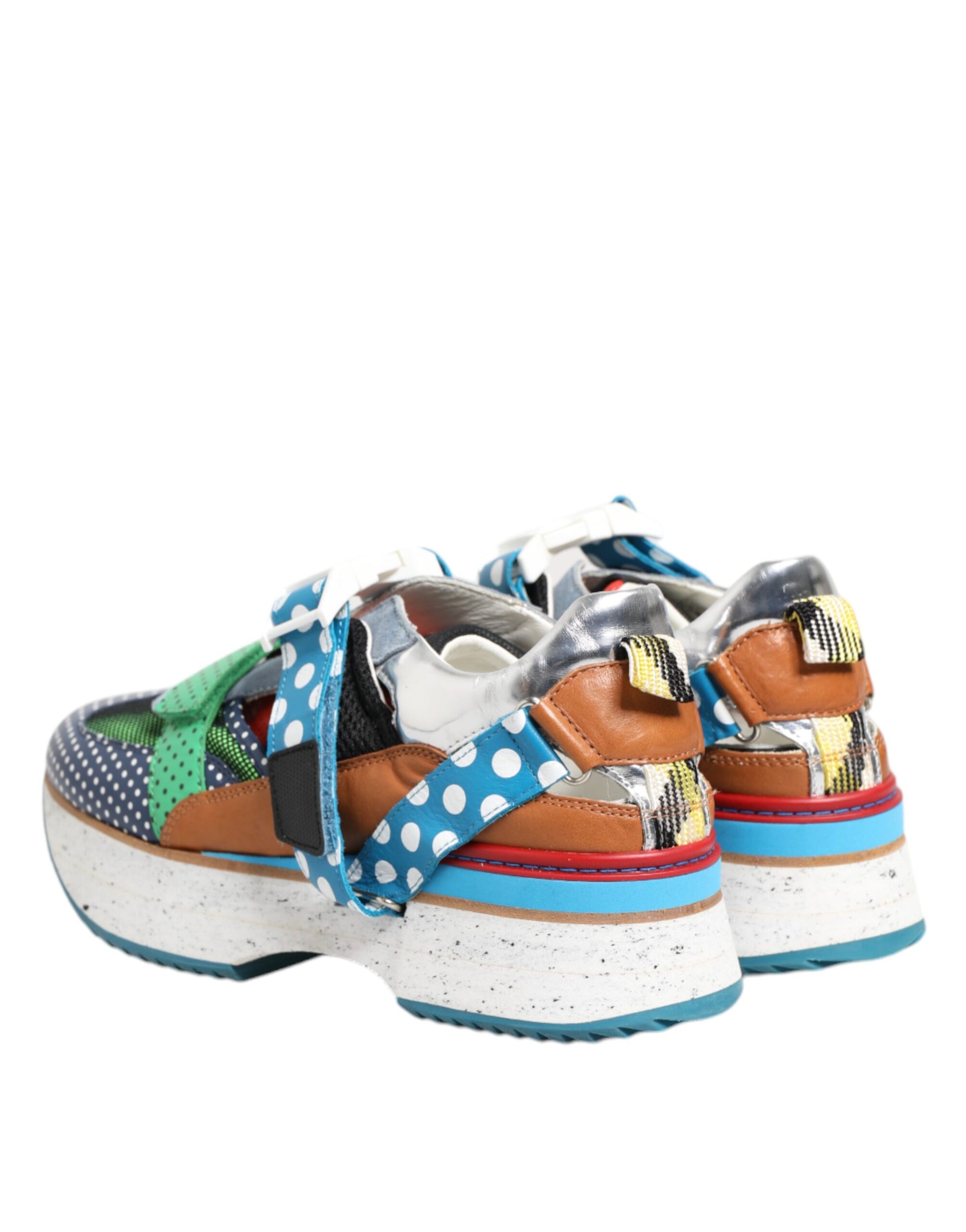 Dolce & Gabbana Multicolor Leather Low Top Sneakers Shoes Curated Luxury Accessories by Orvyn