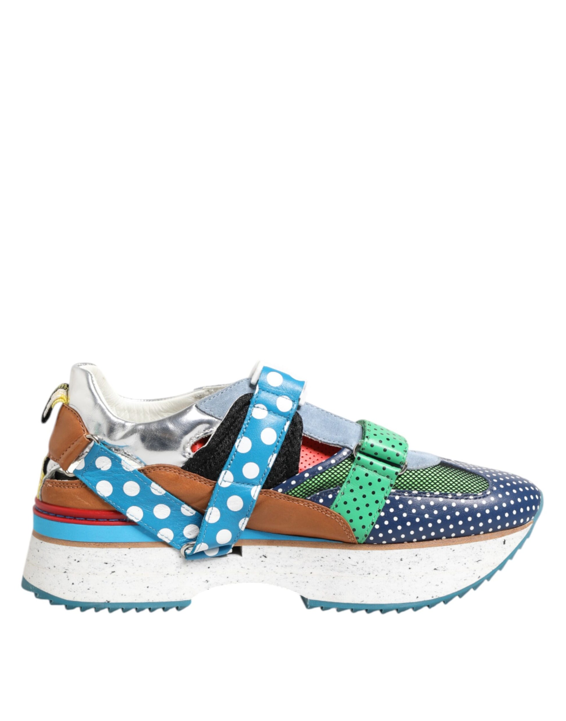 Dolce & Gabbana Multicolor Leather Low Top Sneakers Shoes Curated Luxury Accessories by Orvyn