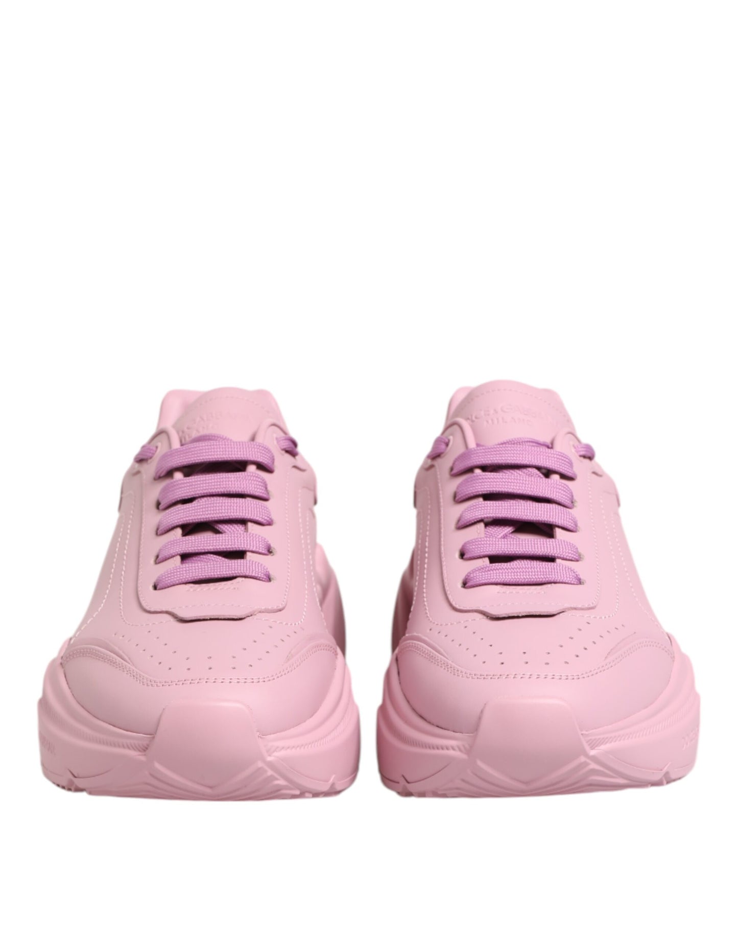 Dolce & Gabbana Pink Leather Daymaster Low Top Sneakers Shoes Curated Luxury Accessories by Orvyn