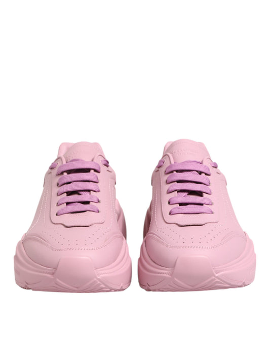Dolce & Gabbana Pink Leather Daymaster Low Top Sneakers Shoes Curated Luxury Accessories by Orvyn