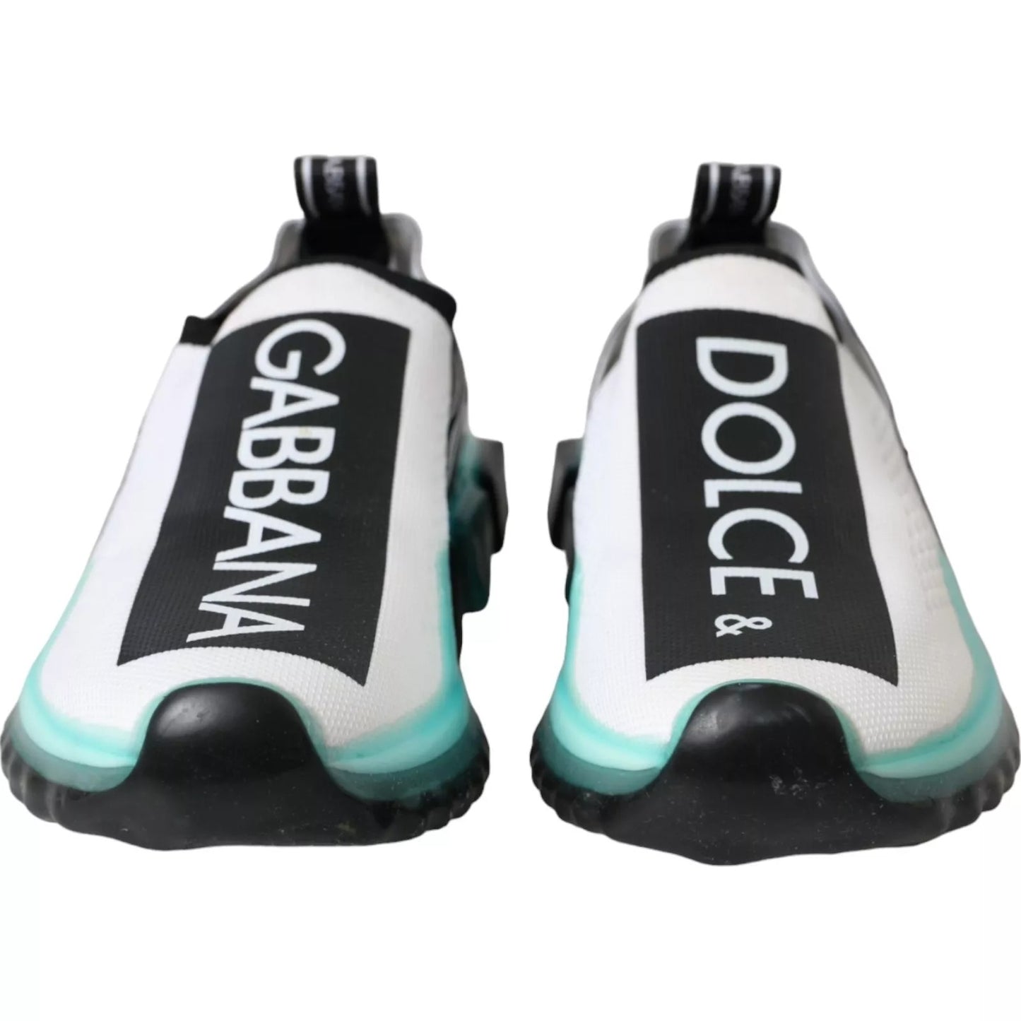 Dolce & Gabbana Black White Blue Slip On Sorrento Sneakers Curated Luxury Accessories by Orvyn
