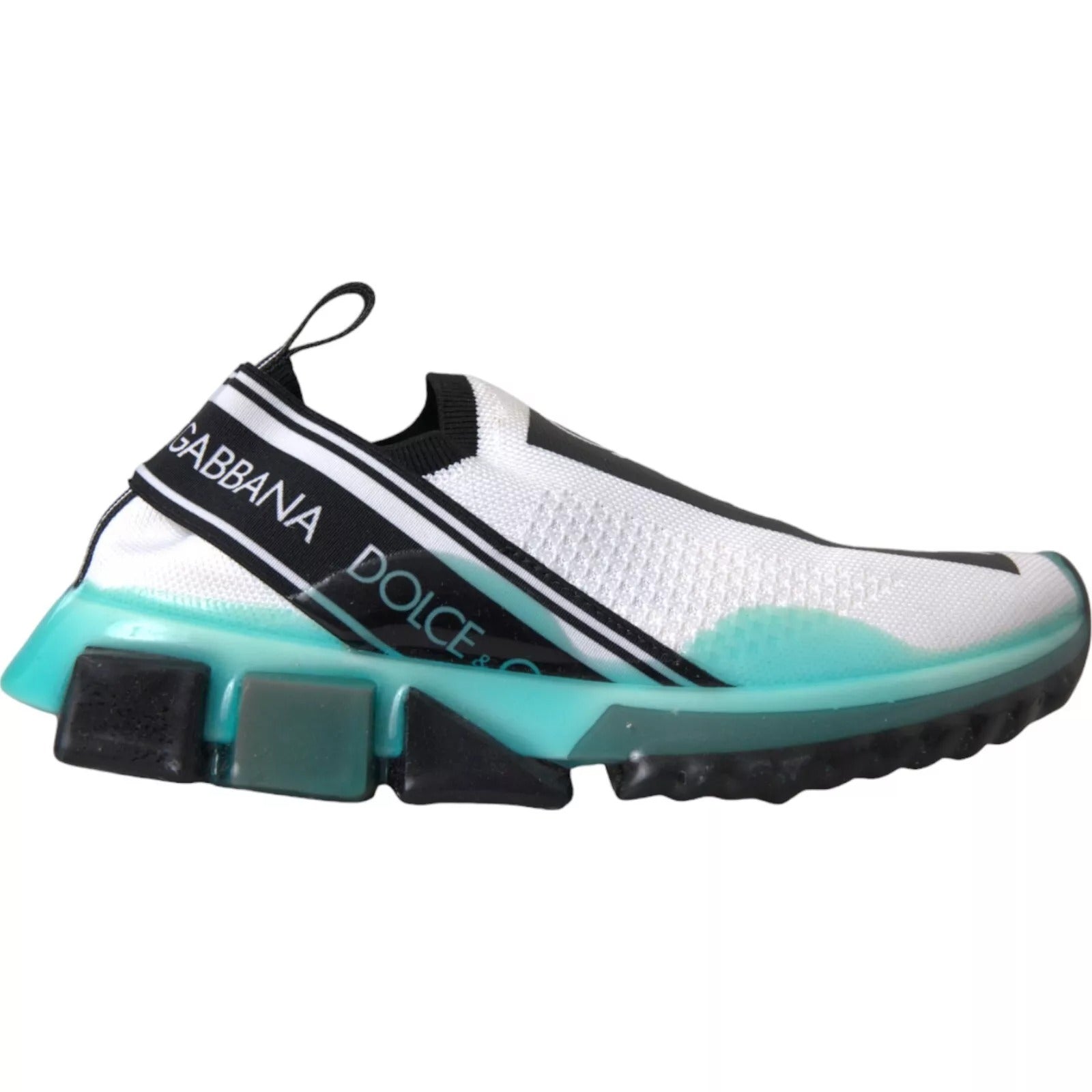 Dolce & Gabbana Black White Blue Slip On Sorrento Sneakers Curated Luxury Accessories by Orvyn