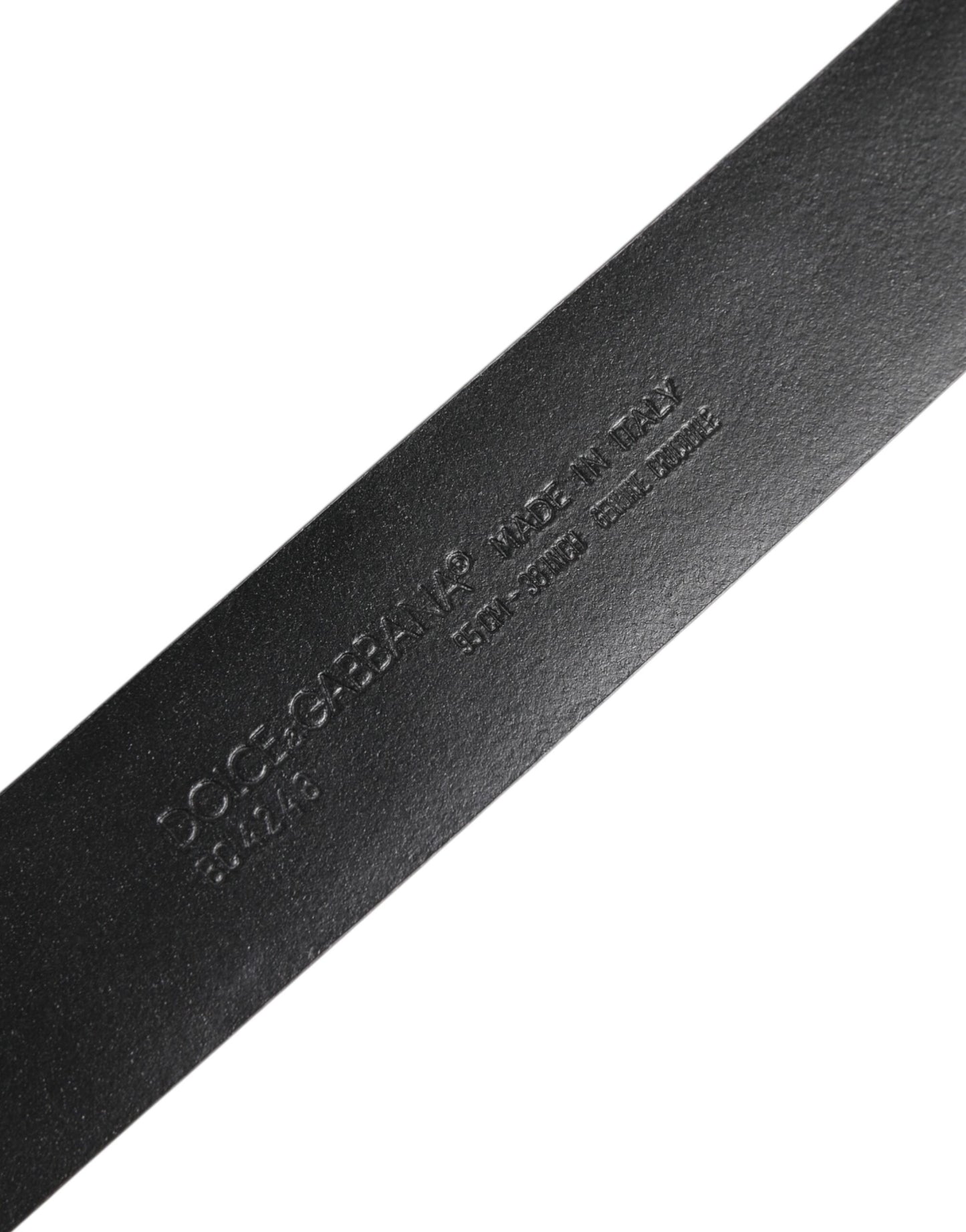 Dolce & Gabbana Black Exotic Leather DG Logo Buckle Belt Curated Luxury Accessories by Orvyn