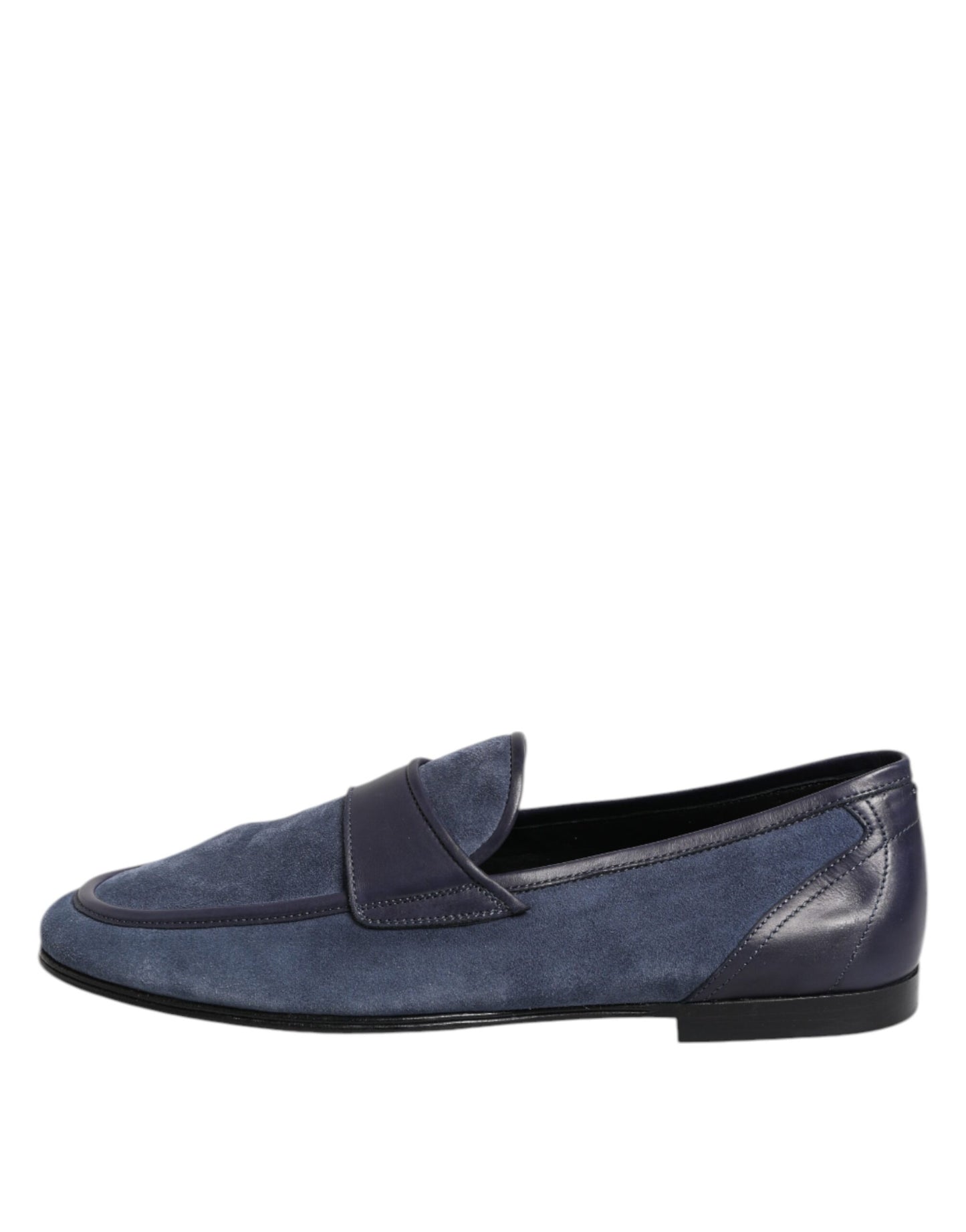 Dolce & Gabbana Blue Suede Leather Loafers Moccasin Shoes Curated Luxury Accessories by Orvyn