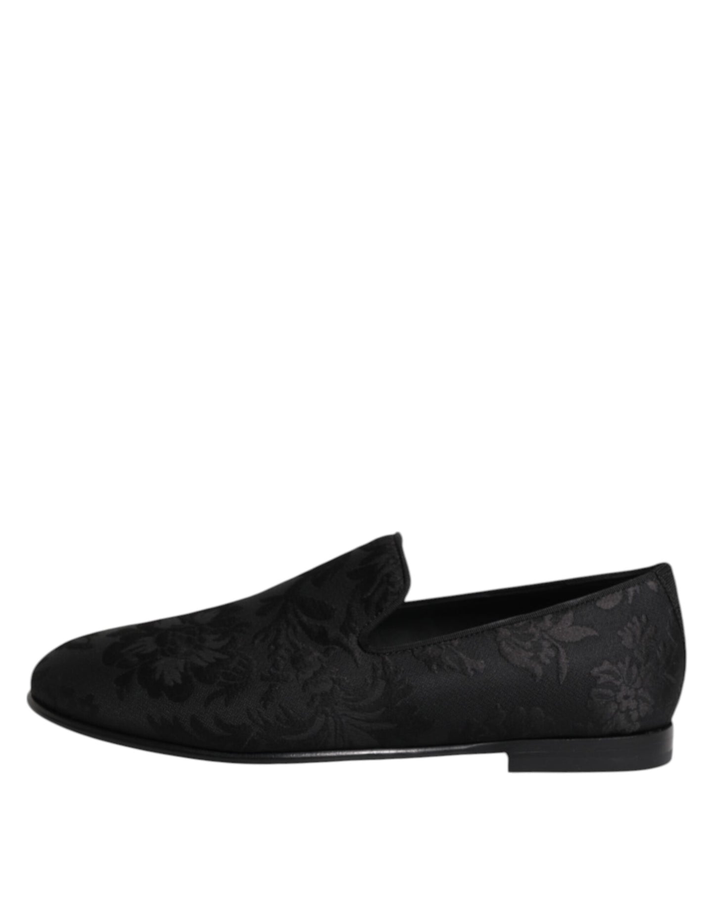 Dolce & Gabbana Black Floral Brocade Loafers Men Dress Shoes Curated Luxury Accessories by Orvyn