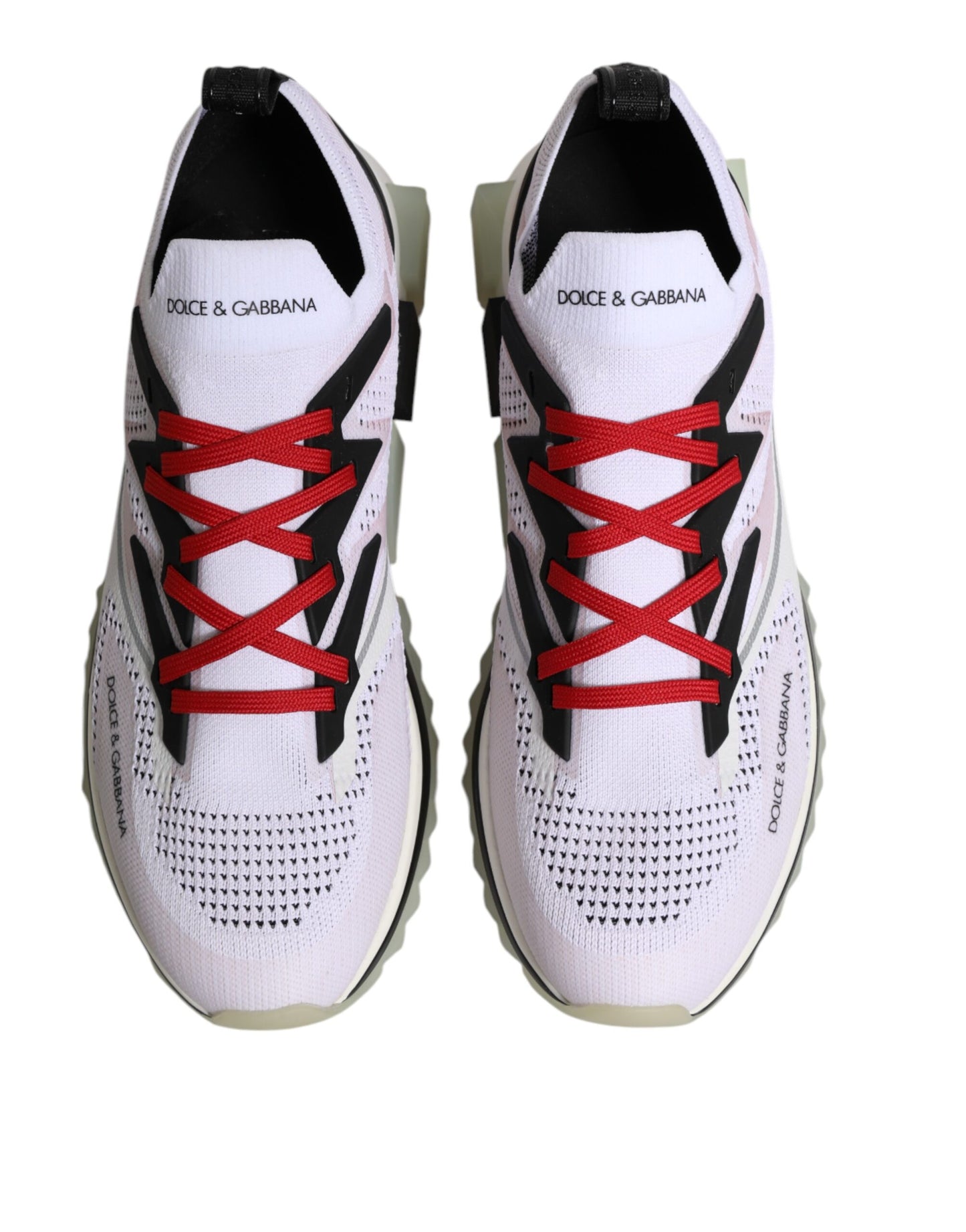 Dolce & Gabbana White SORRENTO Sport Stretch Sneakers Shoes Curated Luxury Accessories by Orvyn