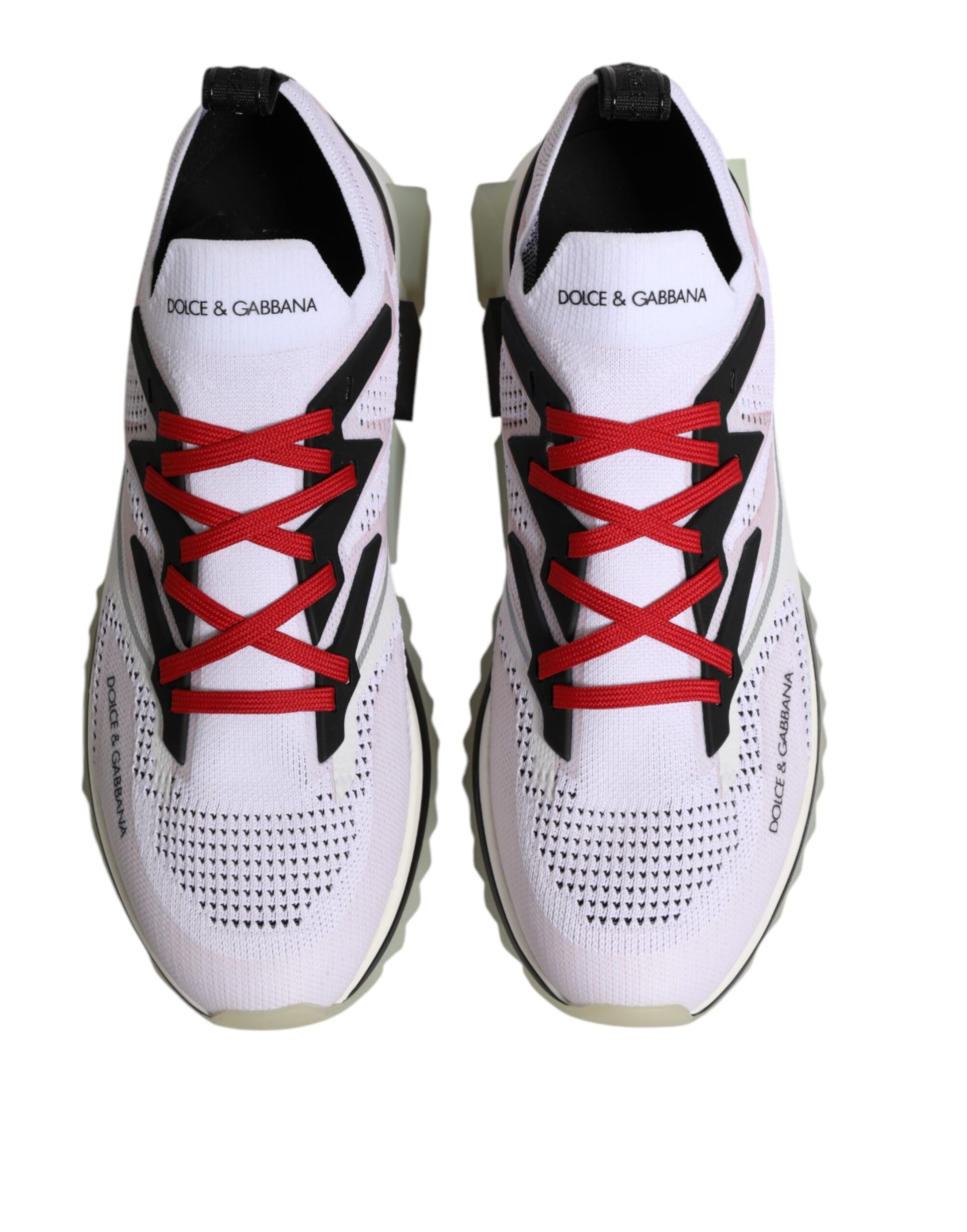 Dolce & Gabbana White SORRENTO Sport Stretch Sneakers Shoes Curated Luxury Accessories by Orvyn