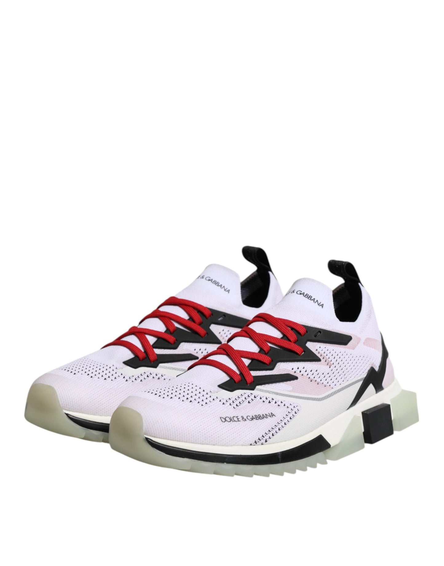 Dolce & Gabbana White SORRENTO Sport Stretch Sneakers Shoes Curated Luxury Accessories by Orvyn
