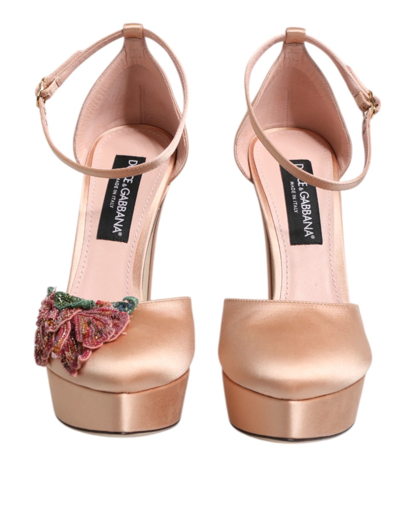 Dolce & Gabbana Pink Block Heels Ankle Strap Sandals Shoes Curated Luxury Accessories by Orvyn