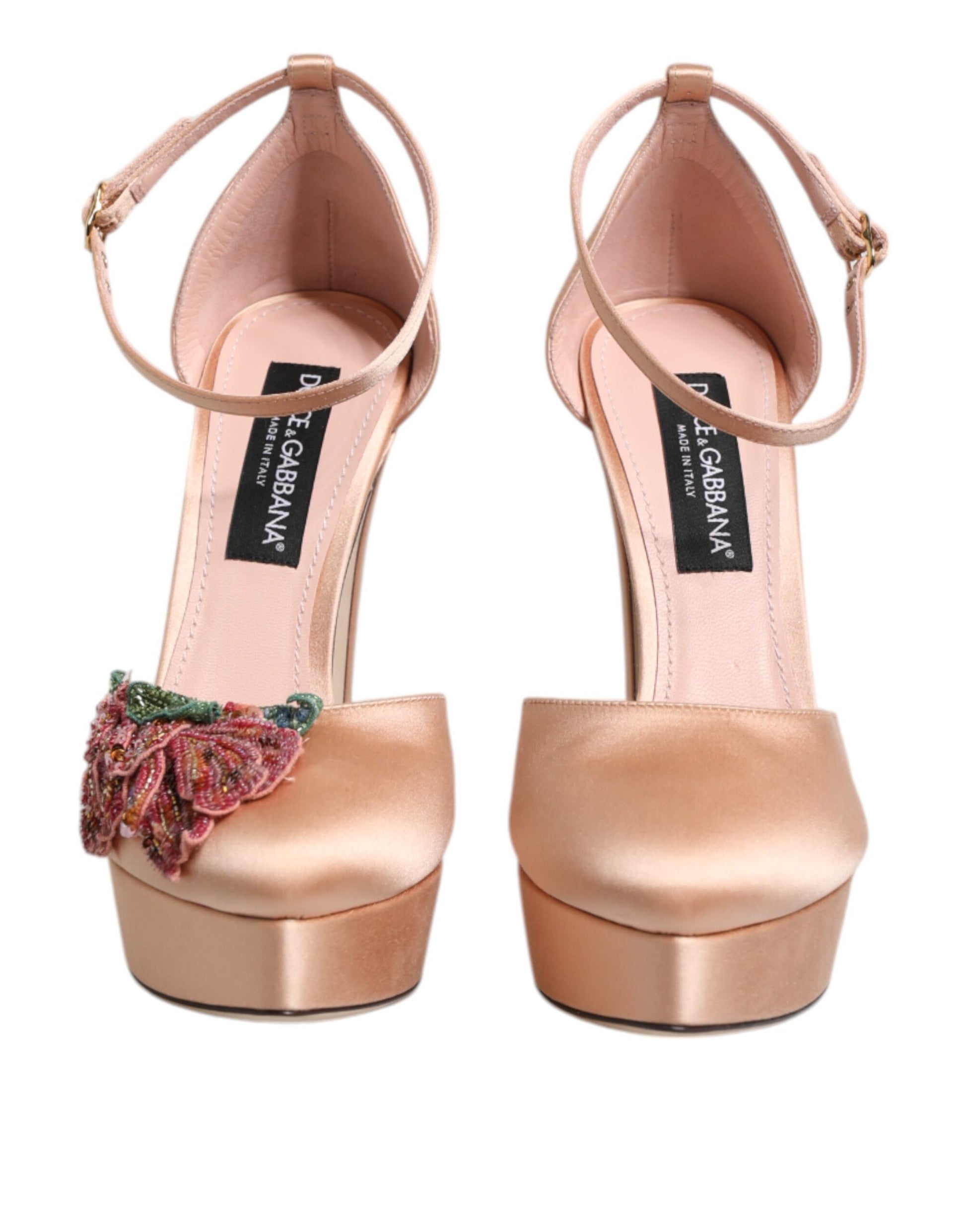 Dolce & Gabbana Pink Block Heels Ankle Strap Sandals Shoes Curated Luxury Accessories by Orvyn