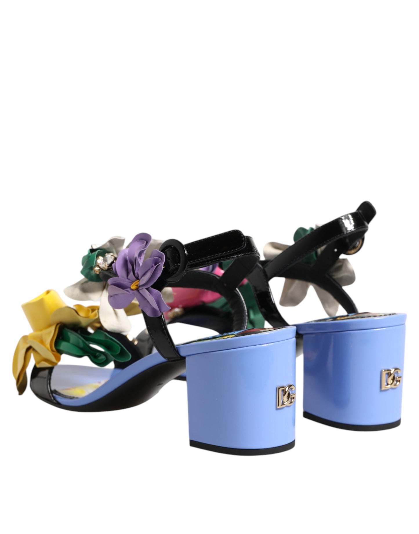 Dolce & Gabbana Multicolor Floral Crystal KEIRA Sandals Shoes Curated Luxury Accessories by Orvyn