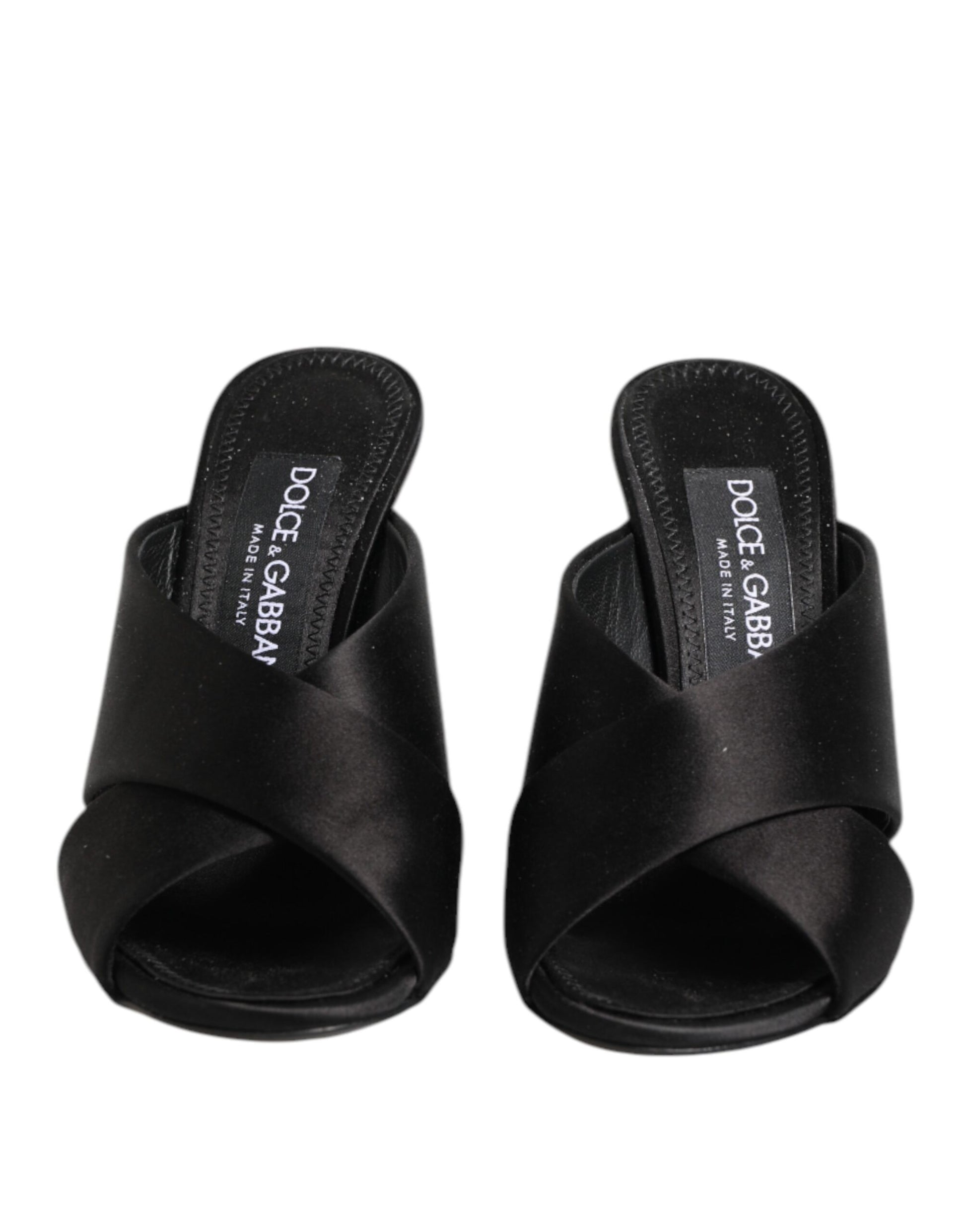 Dolce & Gabbana Black Keira Baroque High Heel Sandals Shoes Curated Luxury Accessories by Orvyn