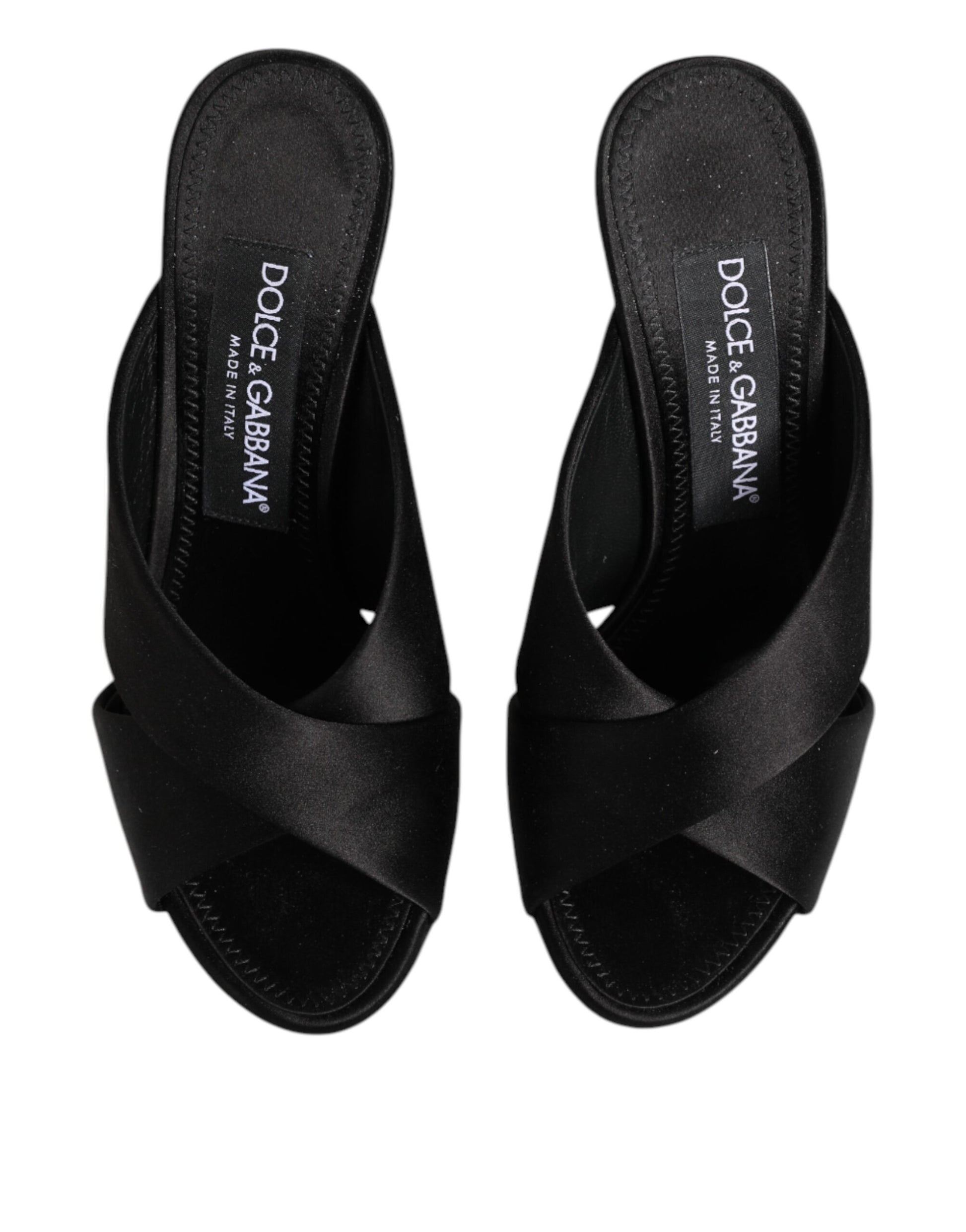 Dolce & Gabbana Black Keira Baroque High Heel Sandals Shoes Curated Luxury Accessories by Orvyn