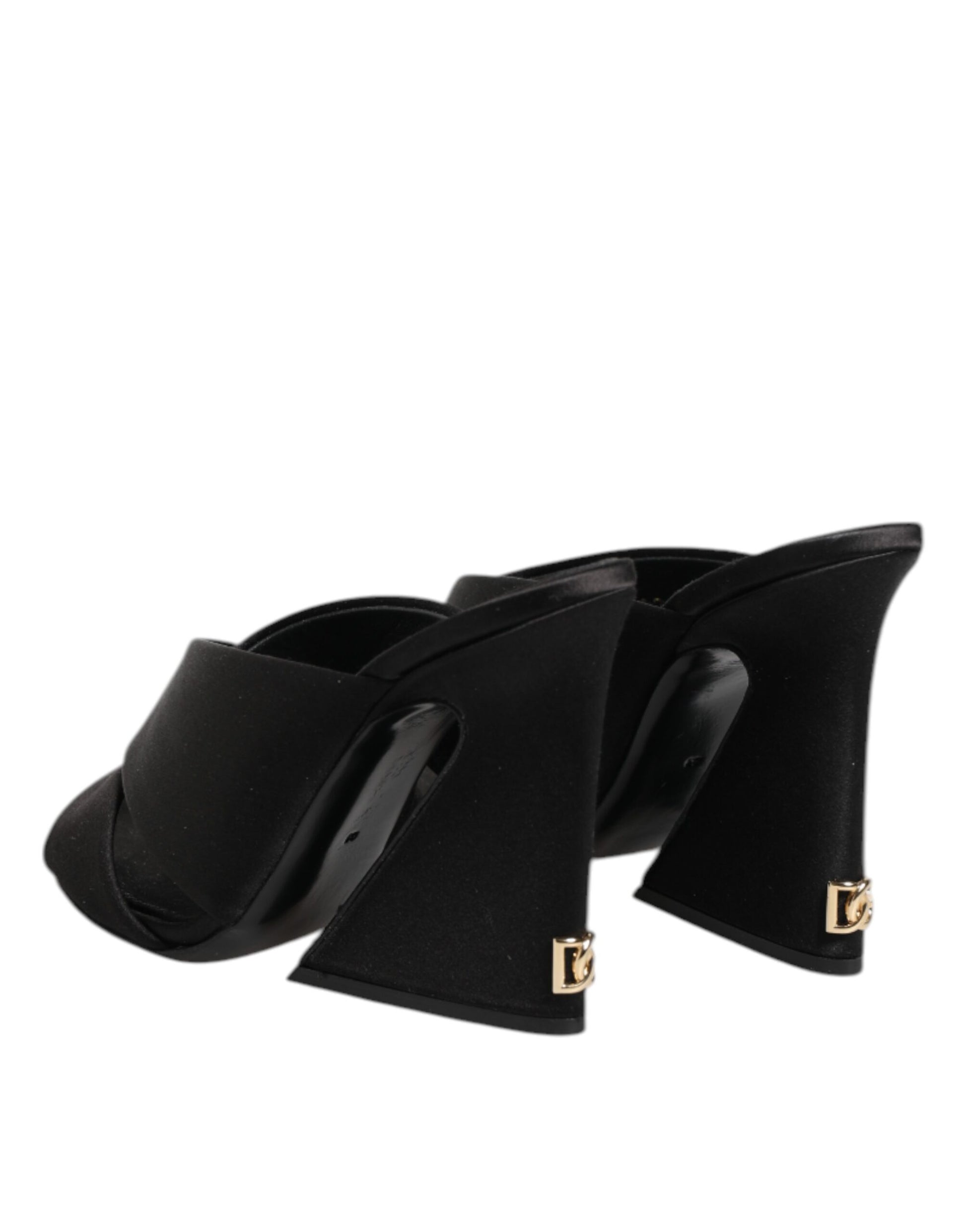 Dolce & Gabbana Black Keira Baroque High Heel Sandals Shoes Curated Luxury Accessories by Orvyn