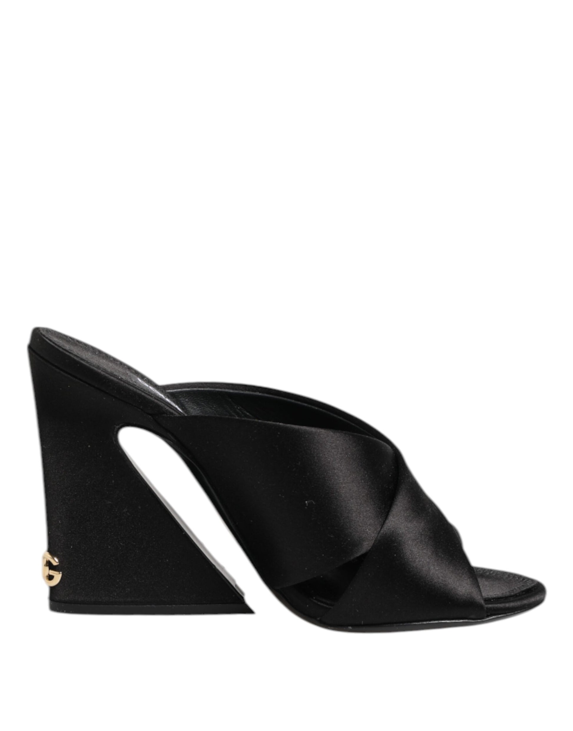 Dolce & Gabbana Black Keira Baroque High Heel Sandals Shoes Curated Luxury Accessories by Orvyn