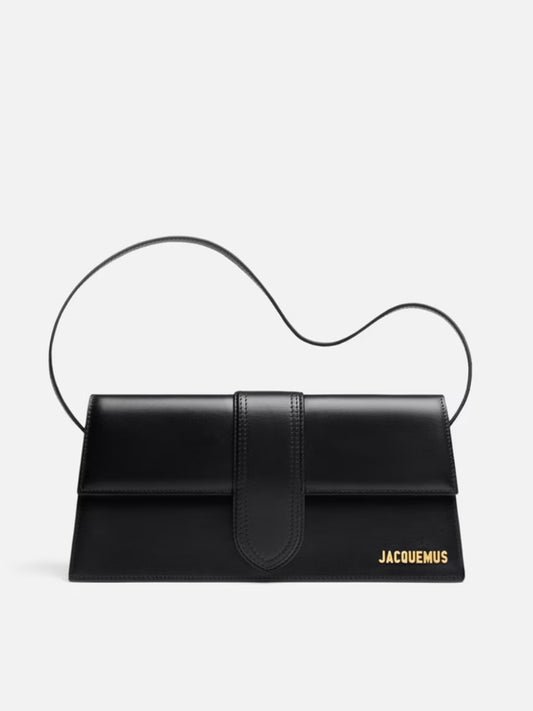 Jacquemus Black leather Le Bambino Long bag schwarz