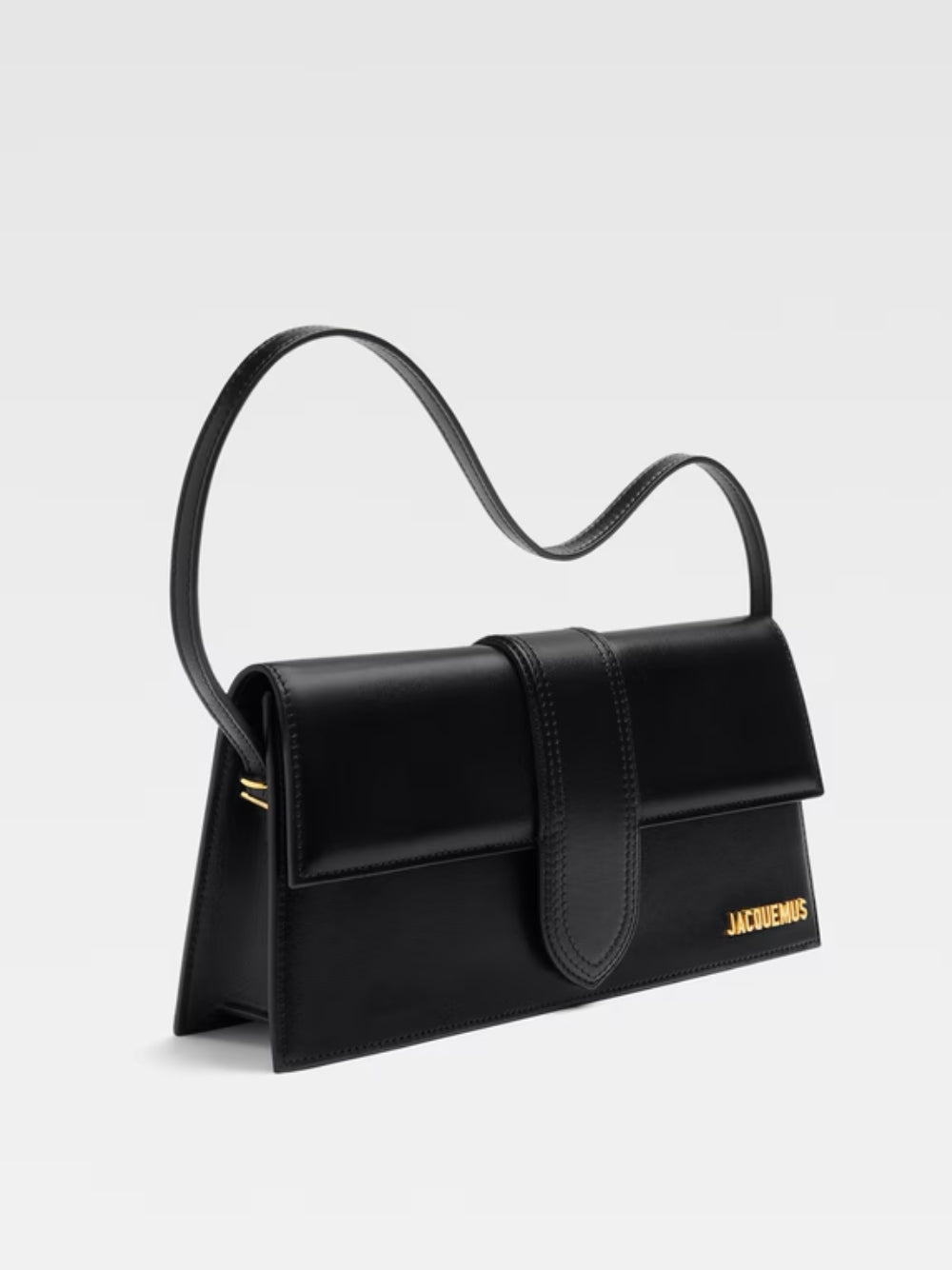 Jacquemus Black leather Le Bambino Long bag schwarz
