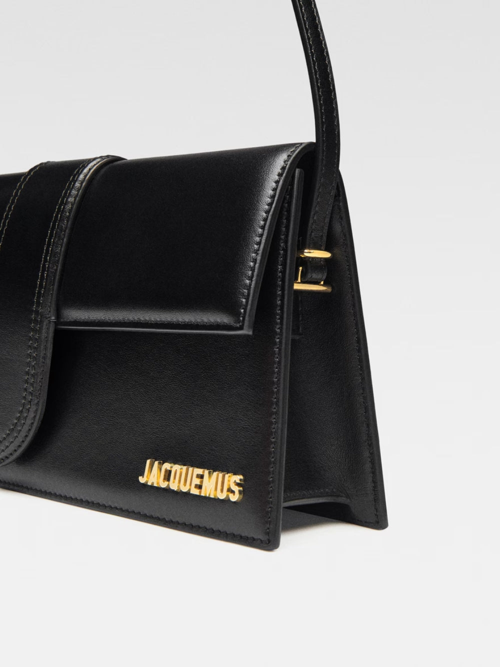 Jacquemus Black leather Le Bambino Long bag schwarz