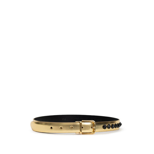 Dolce & Gabbana Gold Leather Regular Belt Curated Luxury Accessories by Orvyn