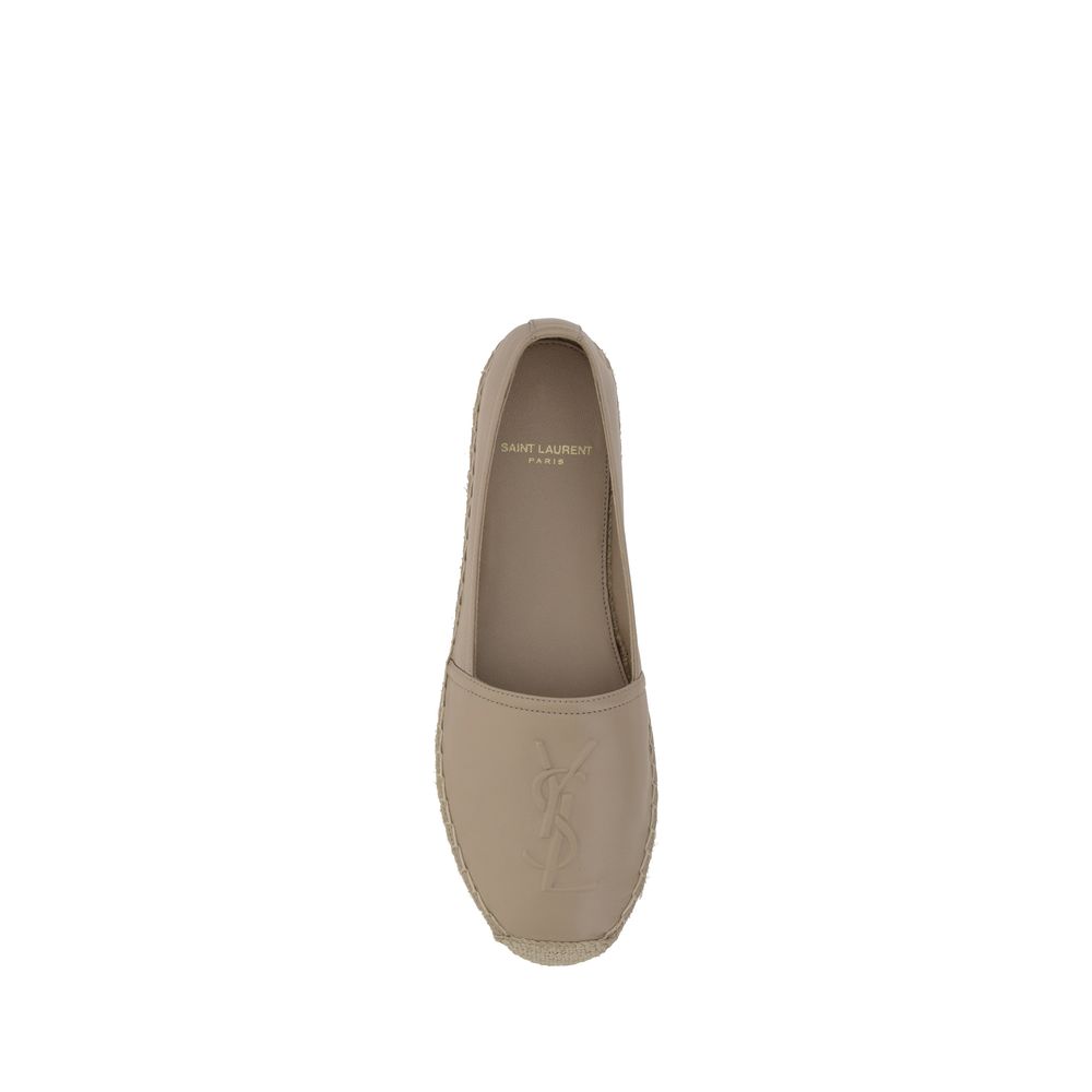 Saint Laurent Beige Lamb Ovis Aries Aries Espadrilles Curated Luxury Accessories by Orvyn